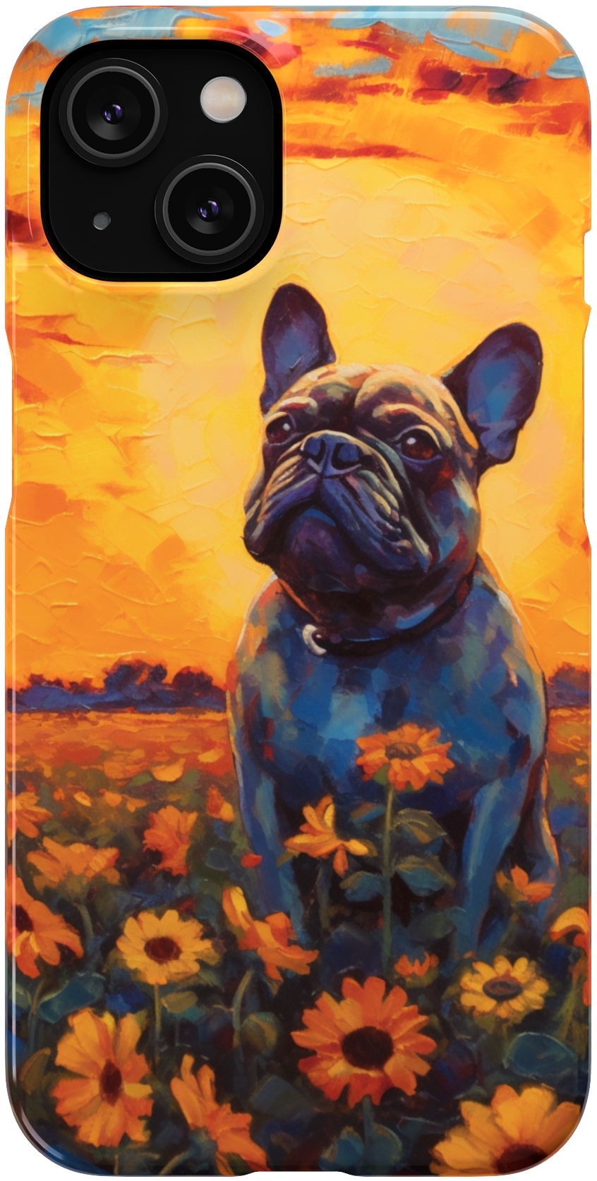 Frenchie Sunflower Sunset Serenade