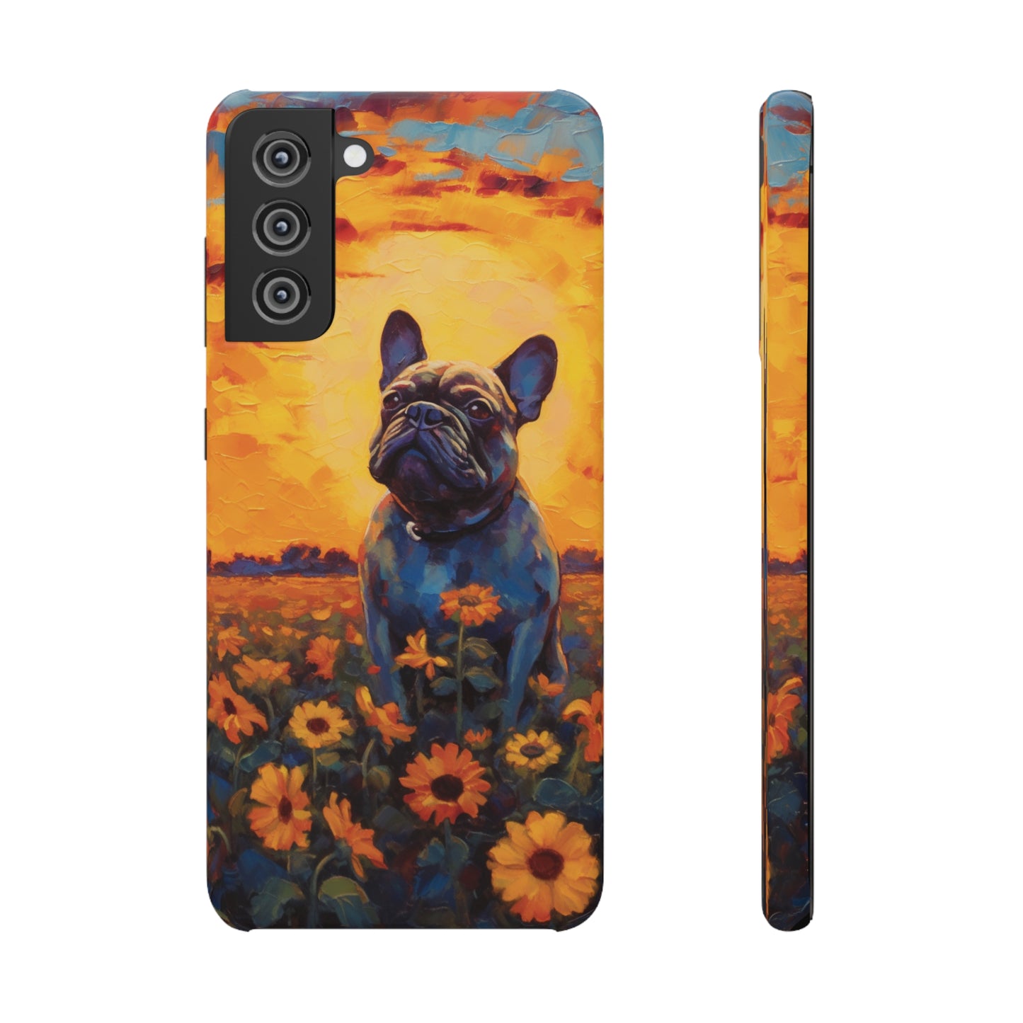 Frenchie Sunflower Sunset Serenade