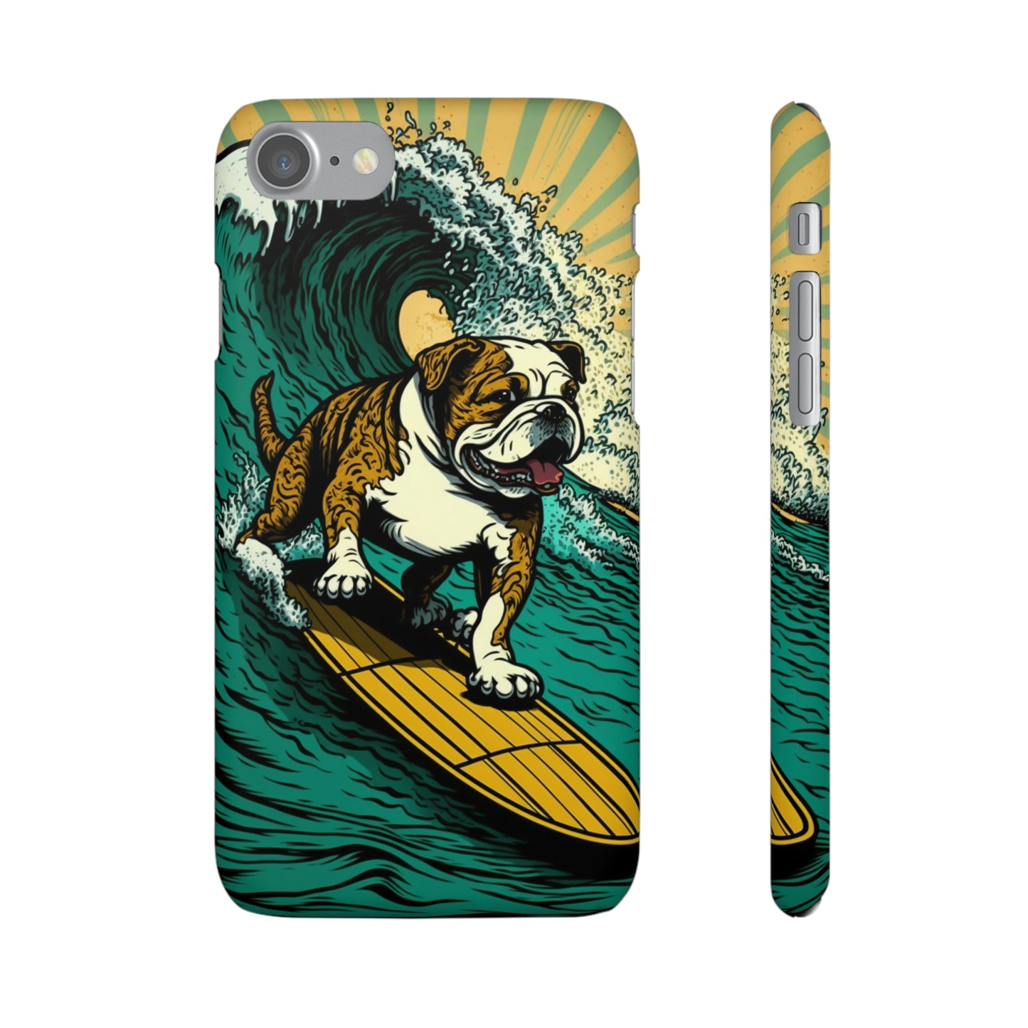 Surf's Up Bulldog: Ride the Wave with Your Best Pal