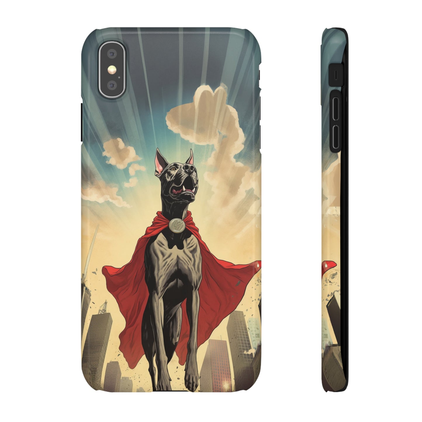 Mighty Guardian: Cartoon Superhero Great Dane