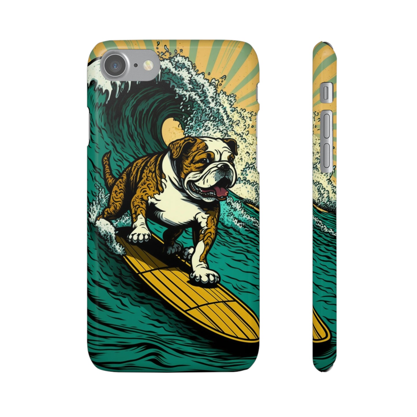 Surf's Up Bulldog: Ride the Wave with Your Best Pal