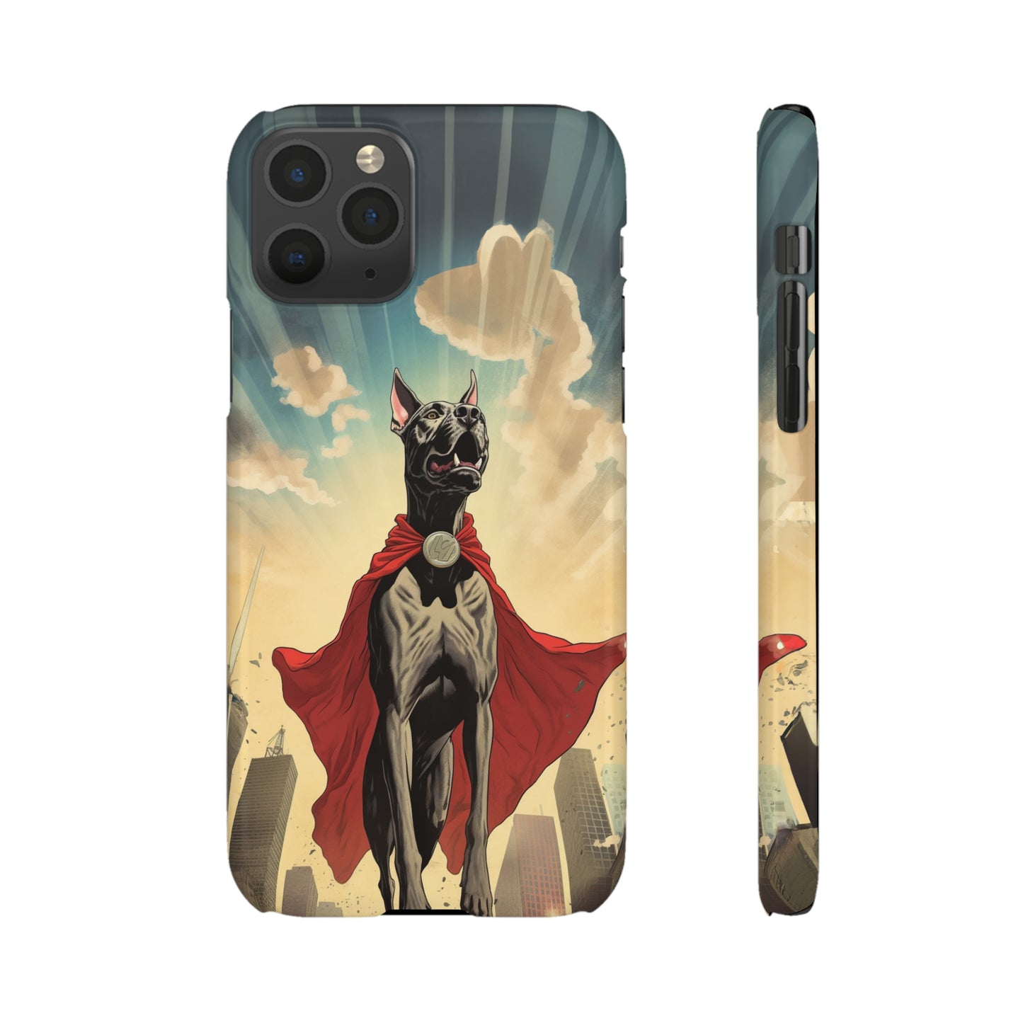 Mighty Guardian: Cartoon Superhero Great Dane