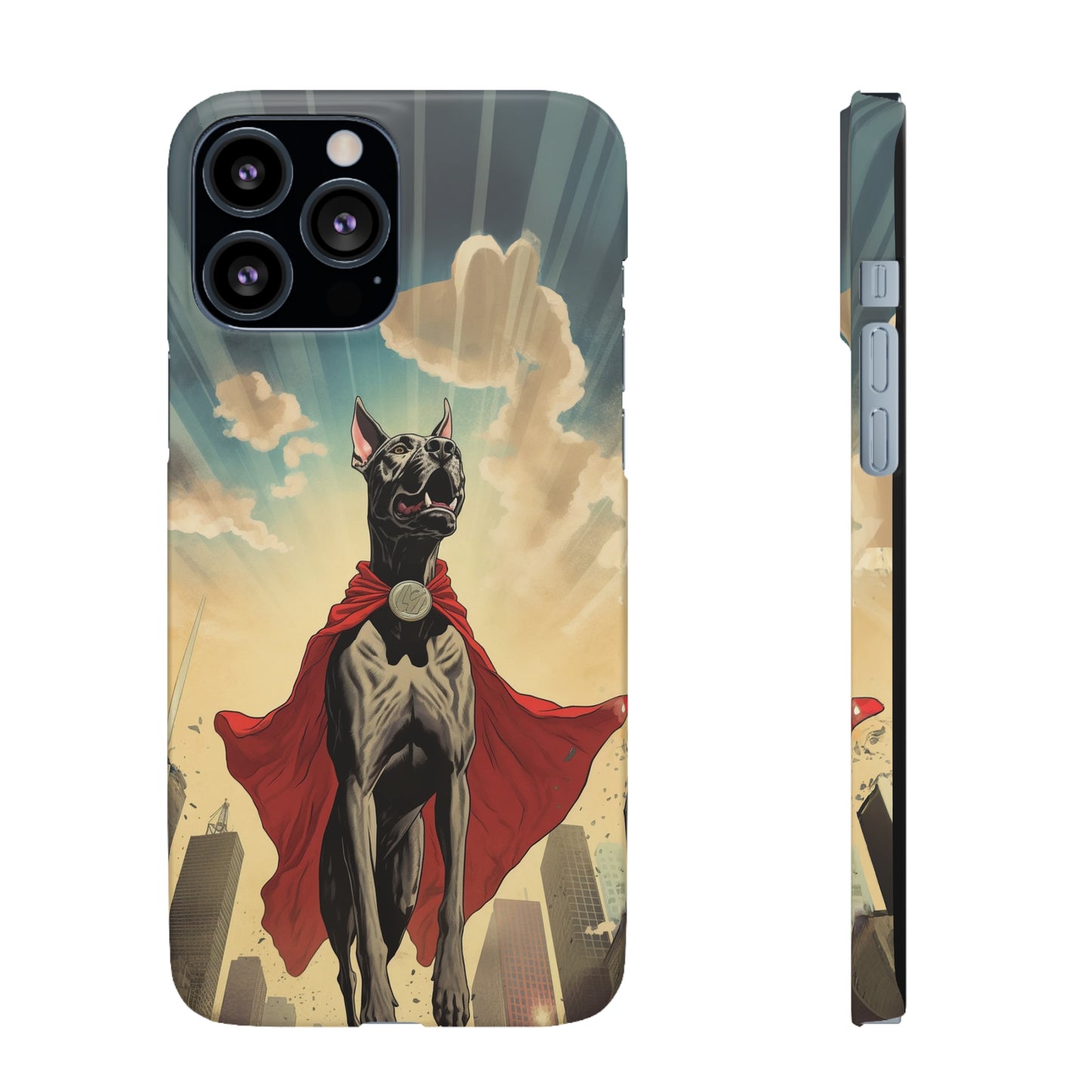 Mighty Guardian: Cartoon Superhero Great Dane