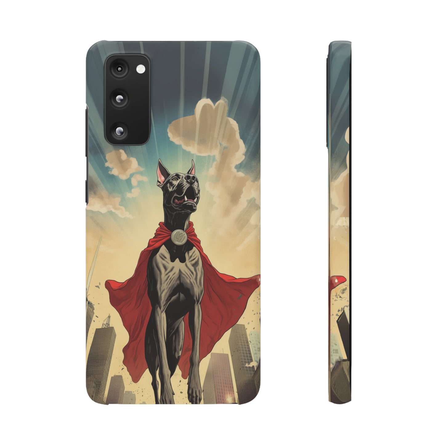 Mighty Guardian: Cartoon Superhero Great Dane