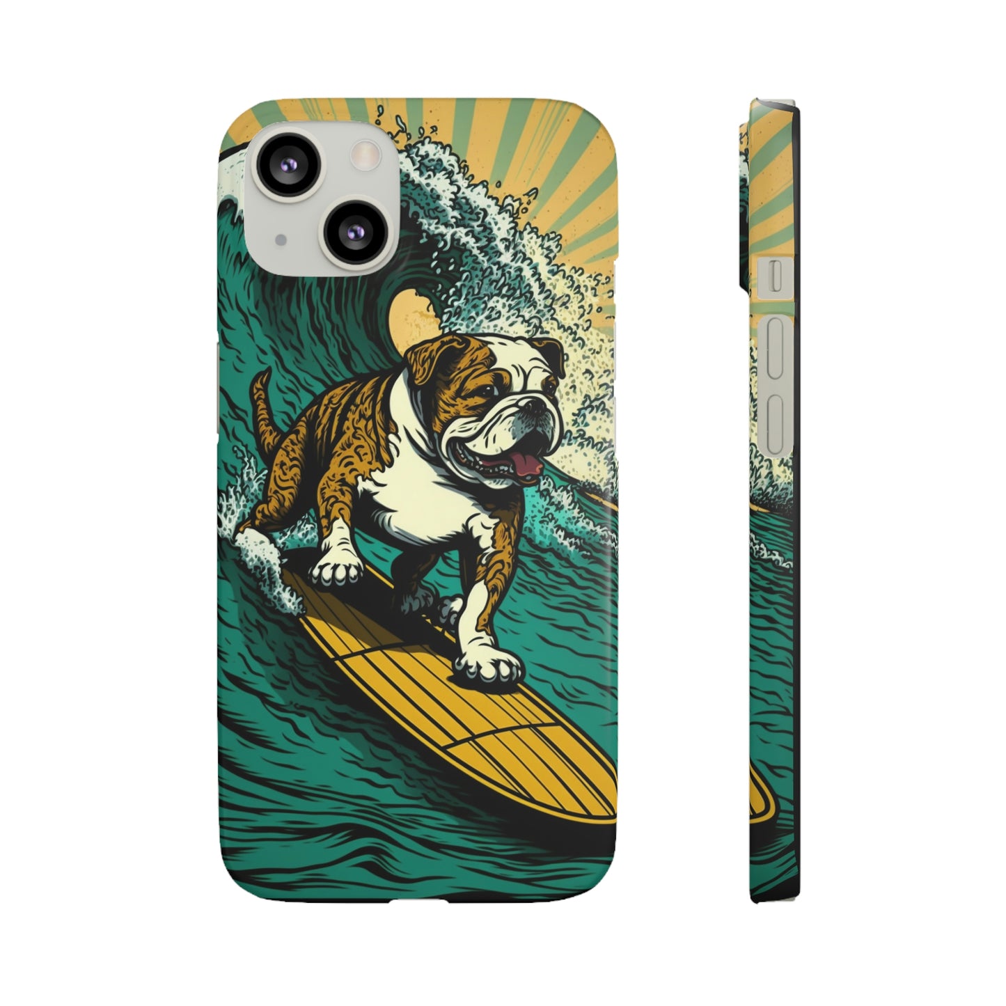 Surf's Up Bulldog: Ride the Wave with Your Best Pal