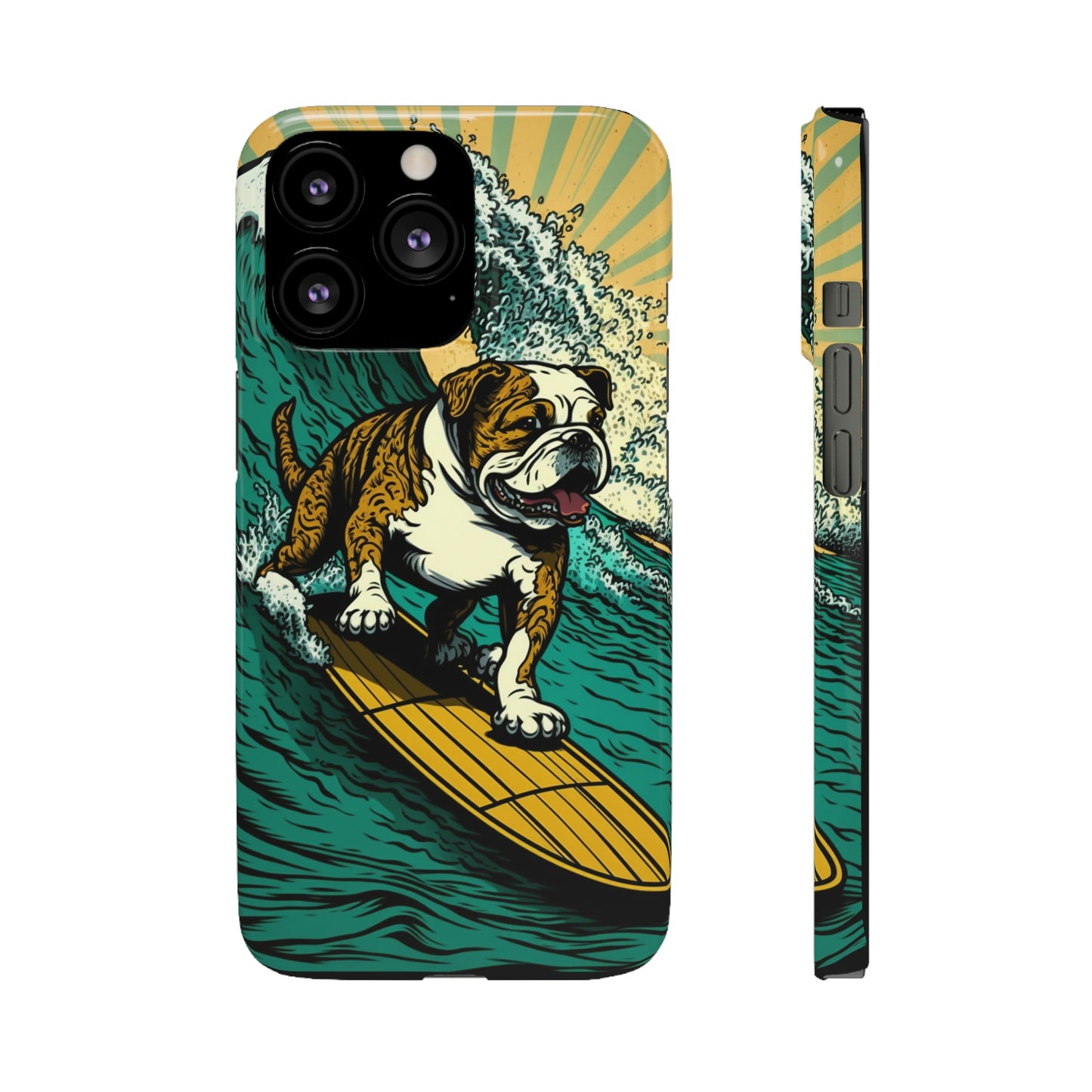 Surf's Up Bulldog: Ride the Wave with Your Best Pal