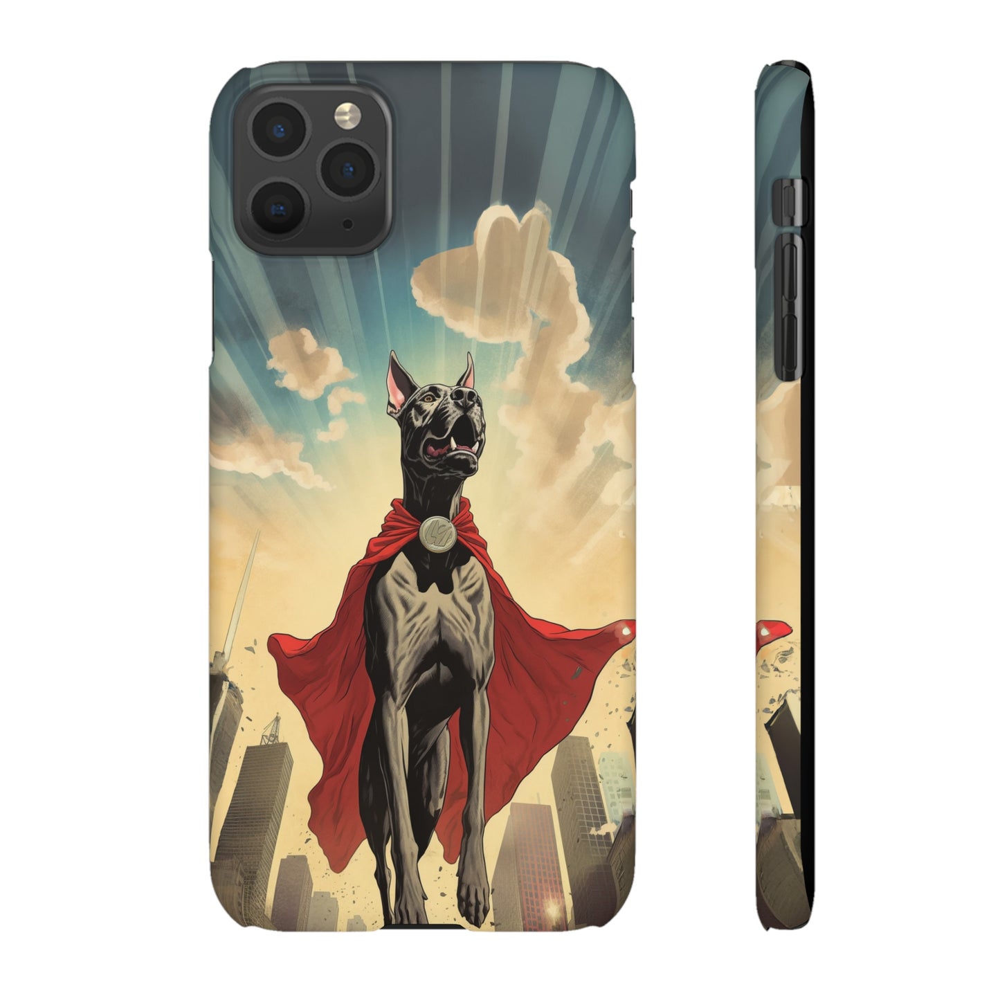 Mighty Guardian: Cartoon Superhero Great Dane