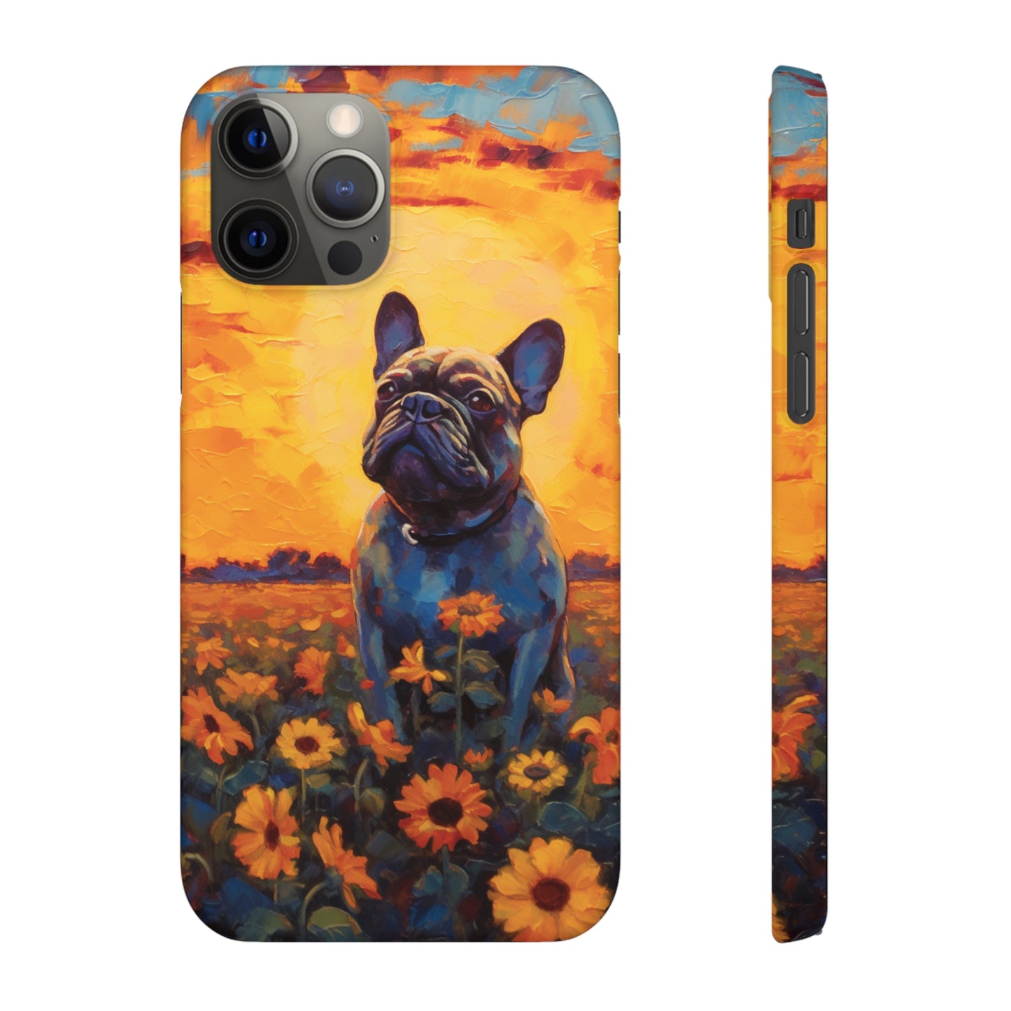 Frenchie Sunflower Sunset Serenade