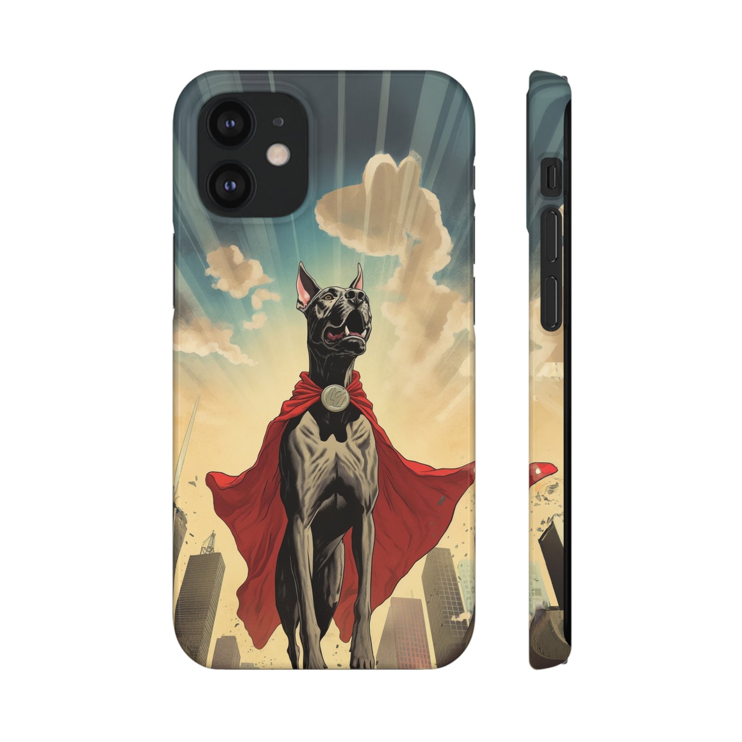 Mighty Guardian: Cartoon Superhero Great Dane