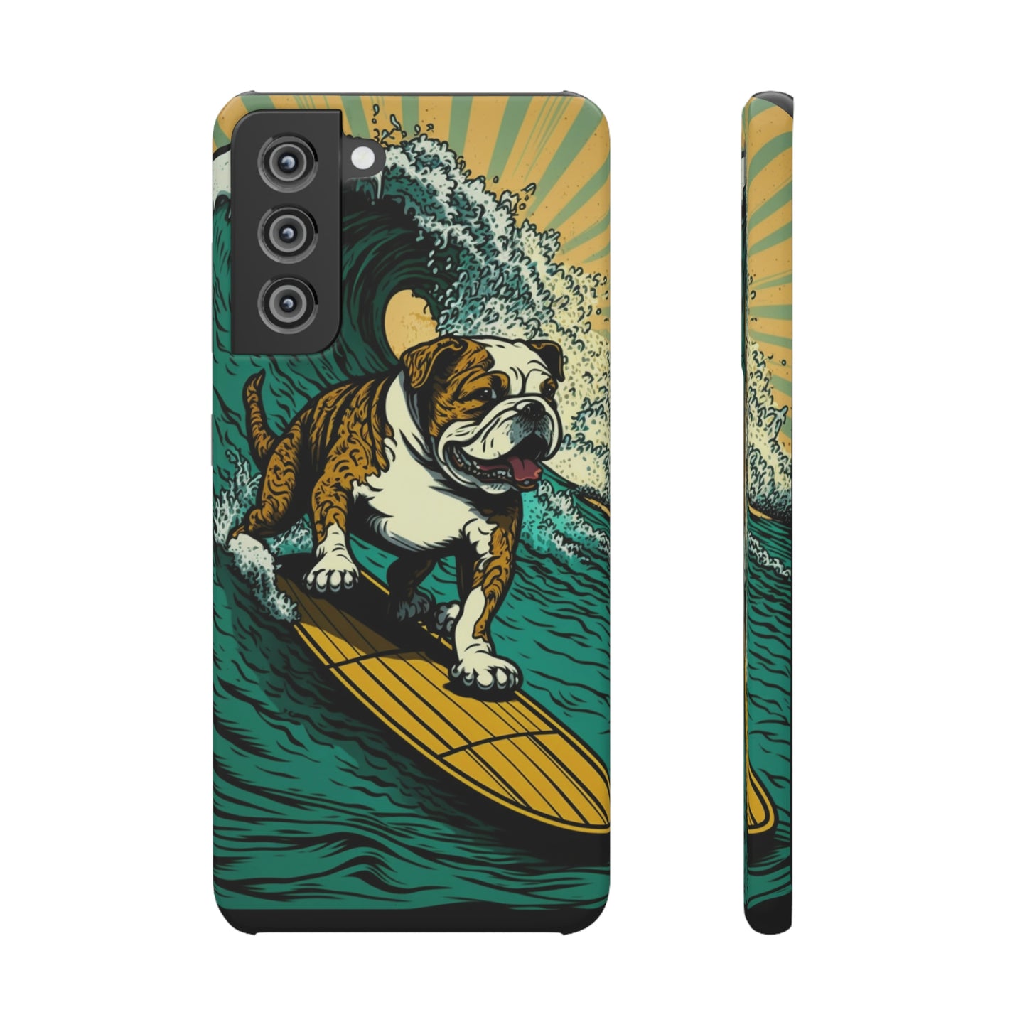 Surf's Up Bulldog: Ride the Wave with Your Best Pal