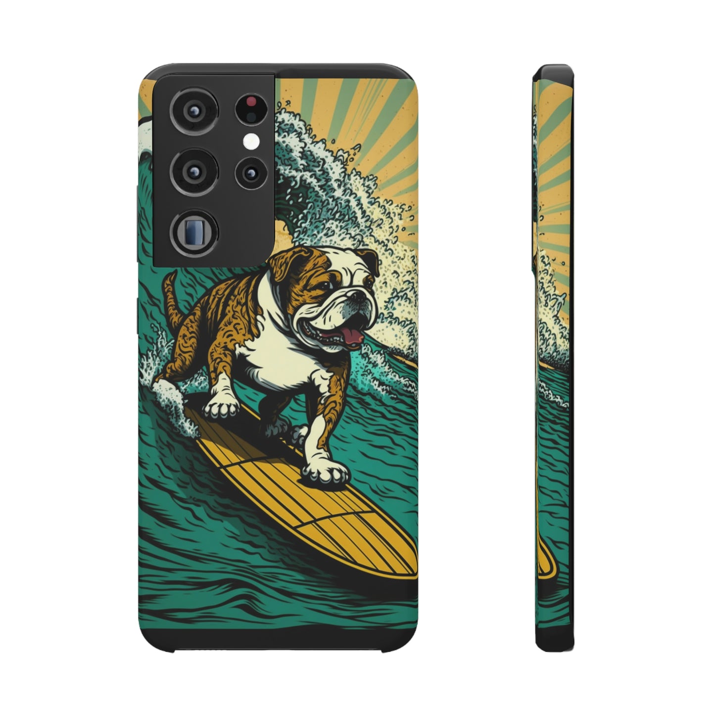 Surf's Up Bulldog: Ride the Wave with Your Best Pal