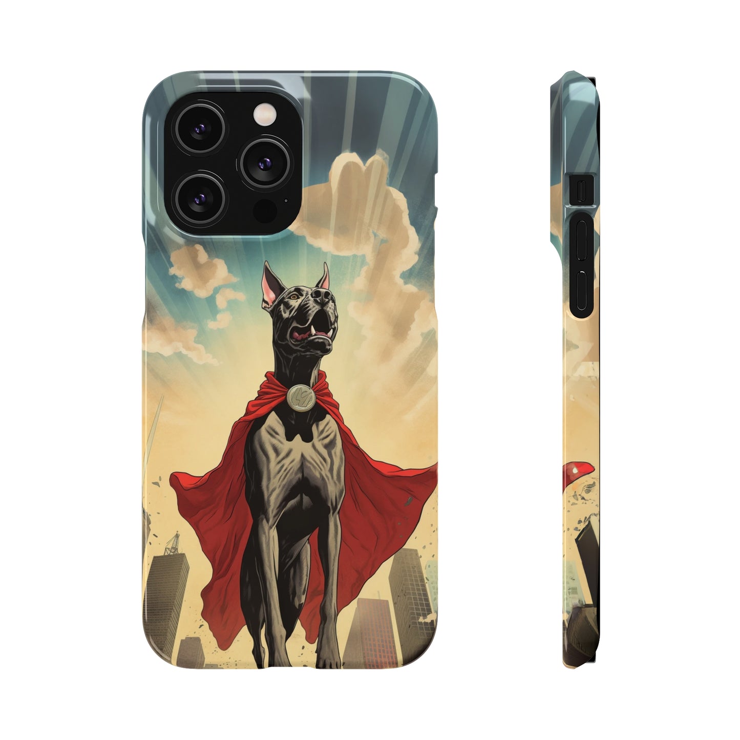 Mighty Guardian: Cartoon Superhero Great Dane