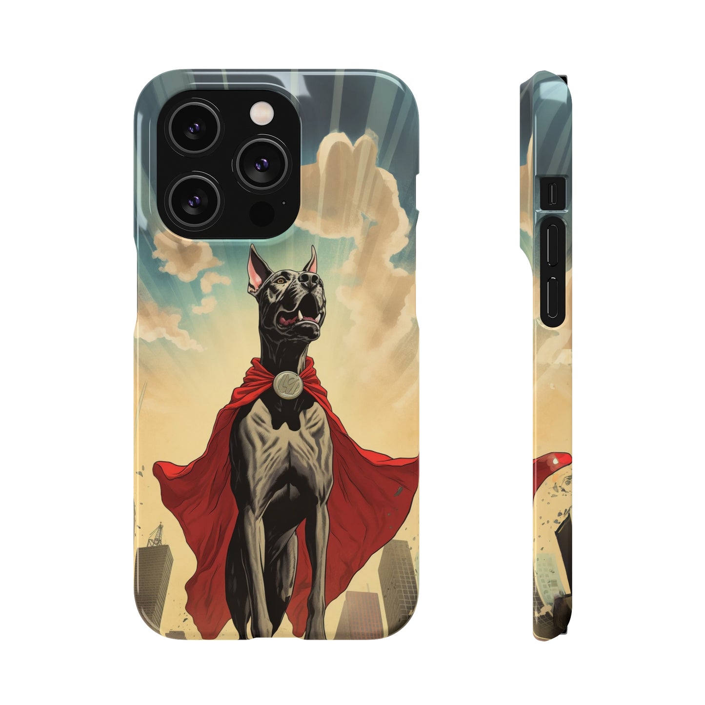 Mighty Guardian: Cartoon Superhero Great Dane