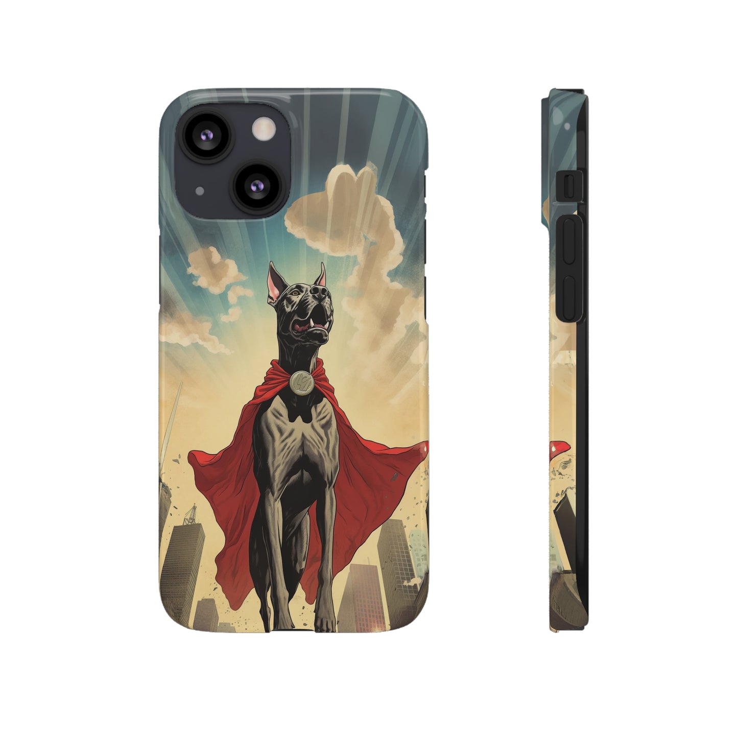 Mighty Guardian: Cartoon Superhero Great Dane