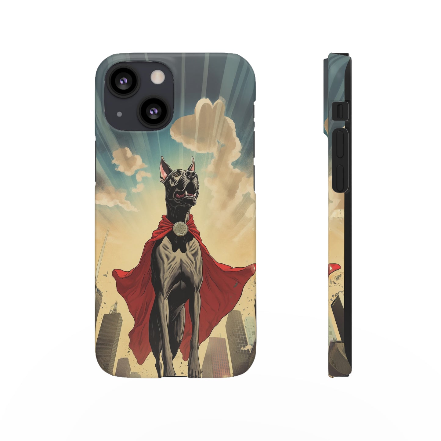 Mighty Guardian: Cartoon Superhero Great Dane