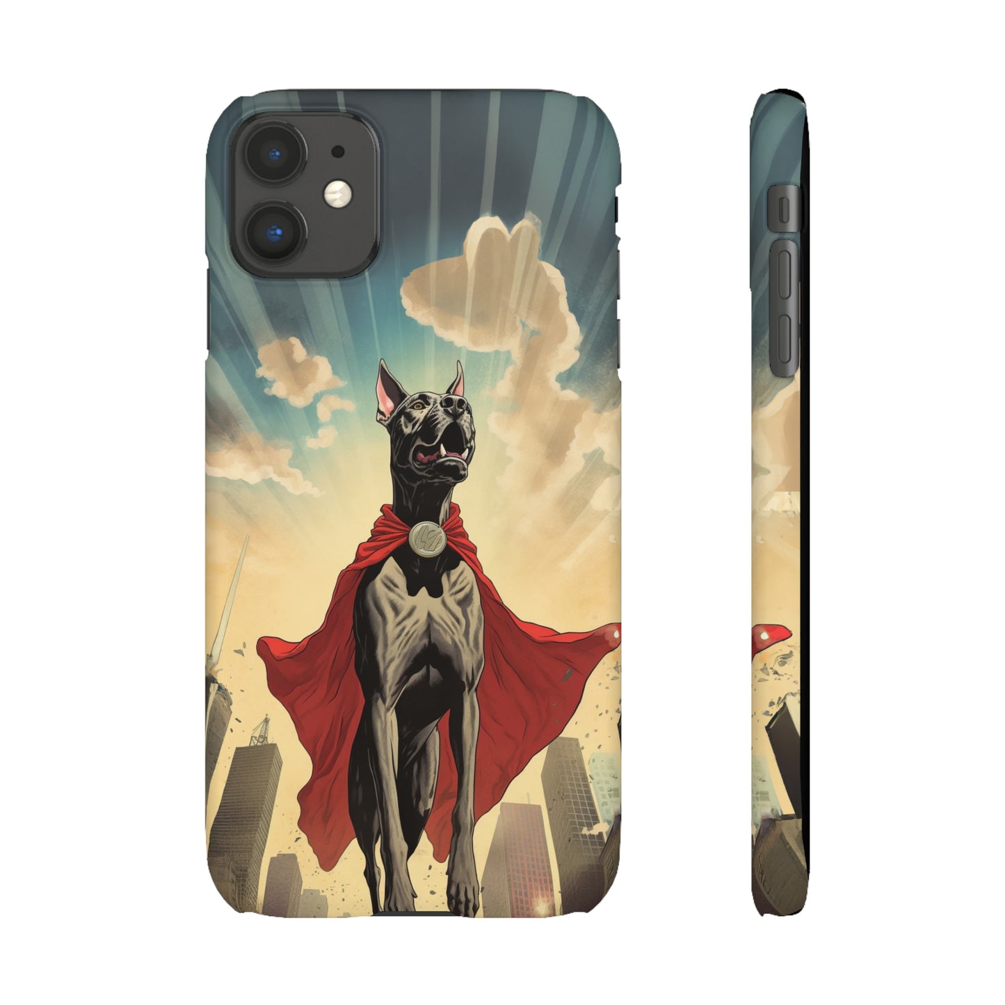 Mighty Guardian: Cartoon Superhero Great Dane