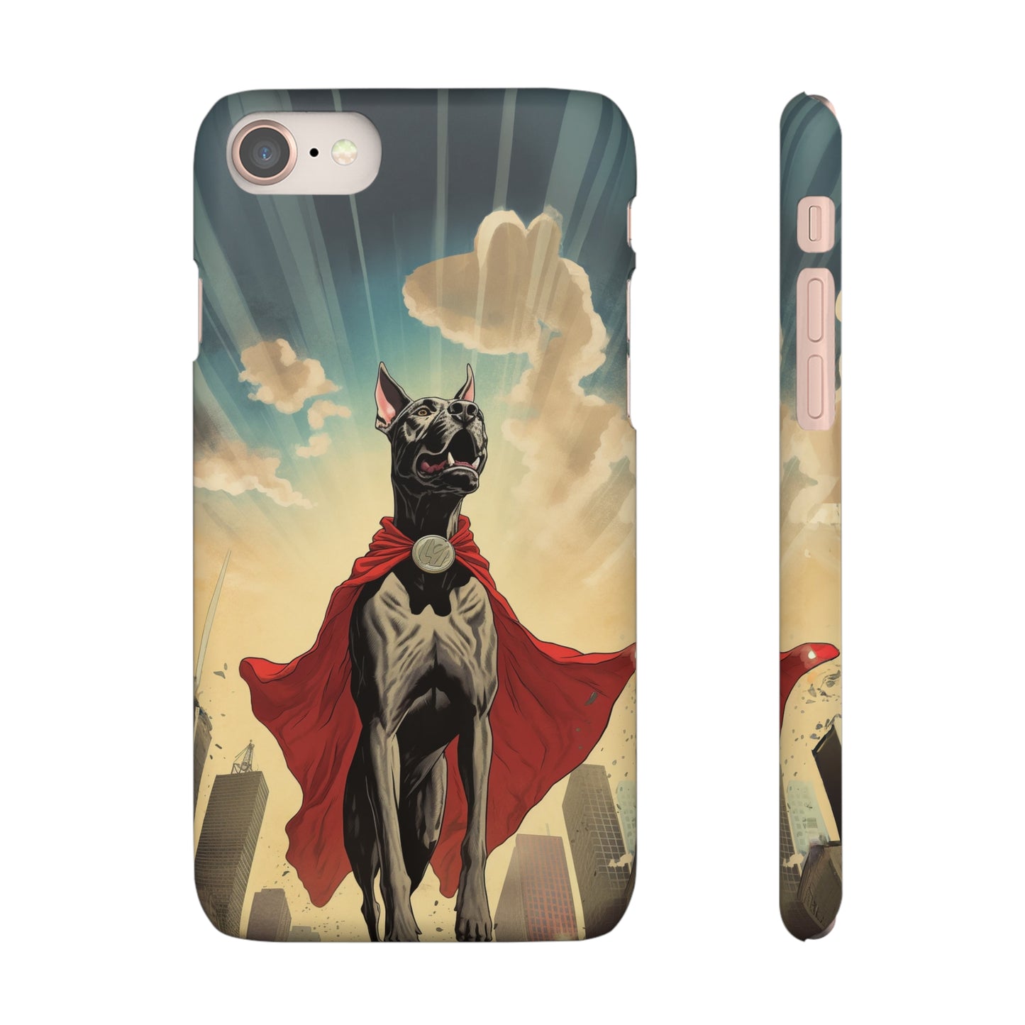 Mighty Guardian: Cartoon Superhero Great Dane