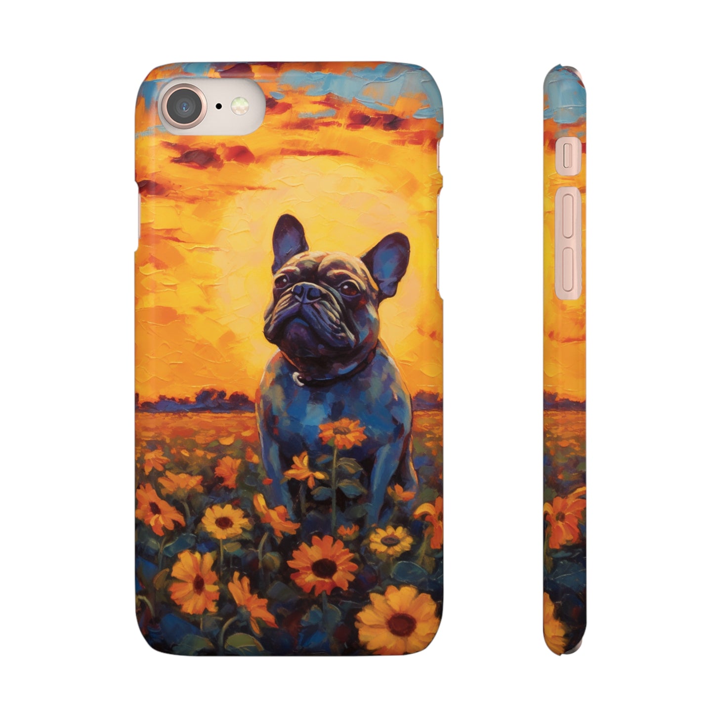 Frenchie Sunflower Sunset Serenade