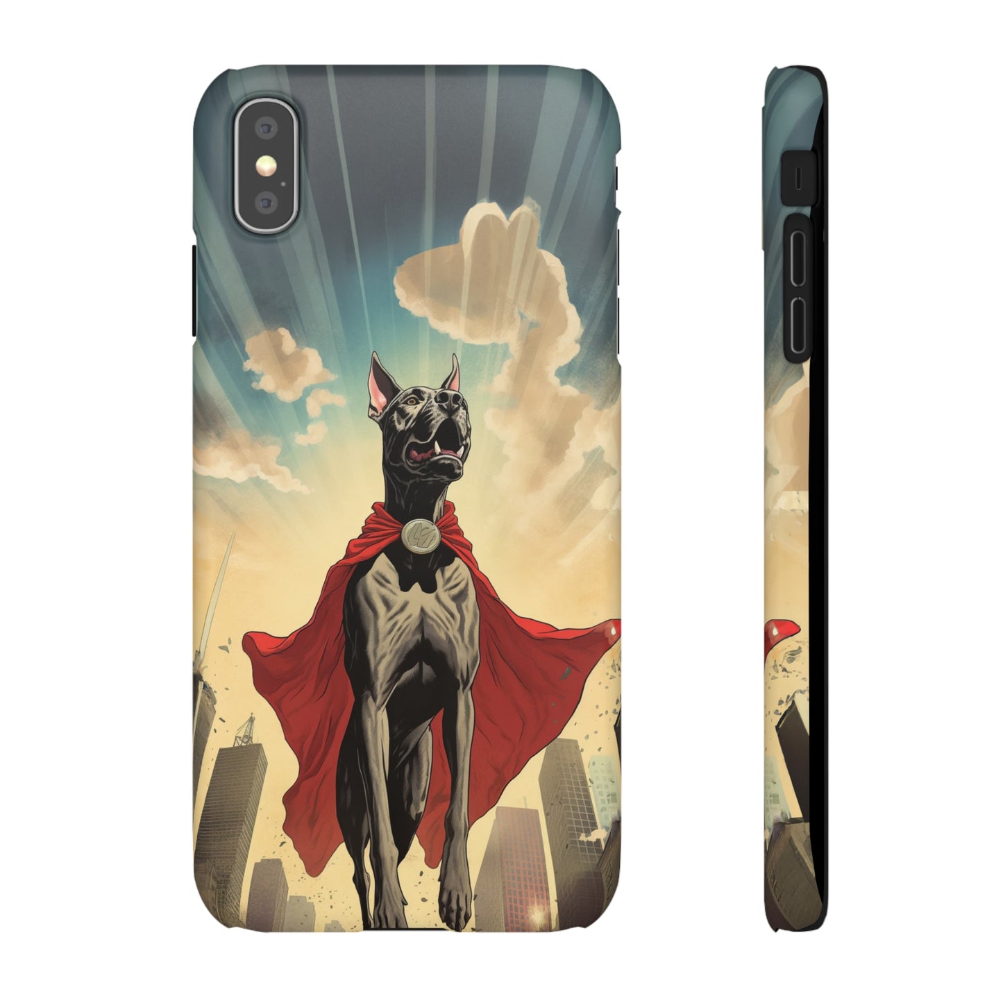 Mighty Guardian: Cartoon Superhero Great Dane