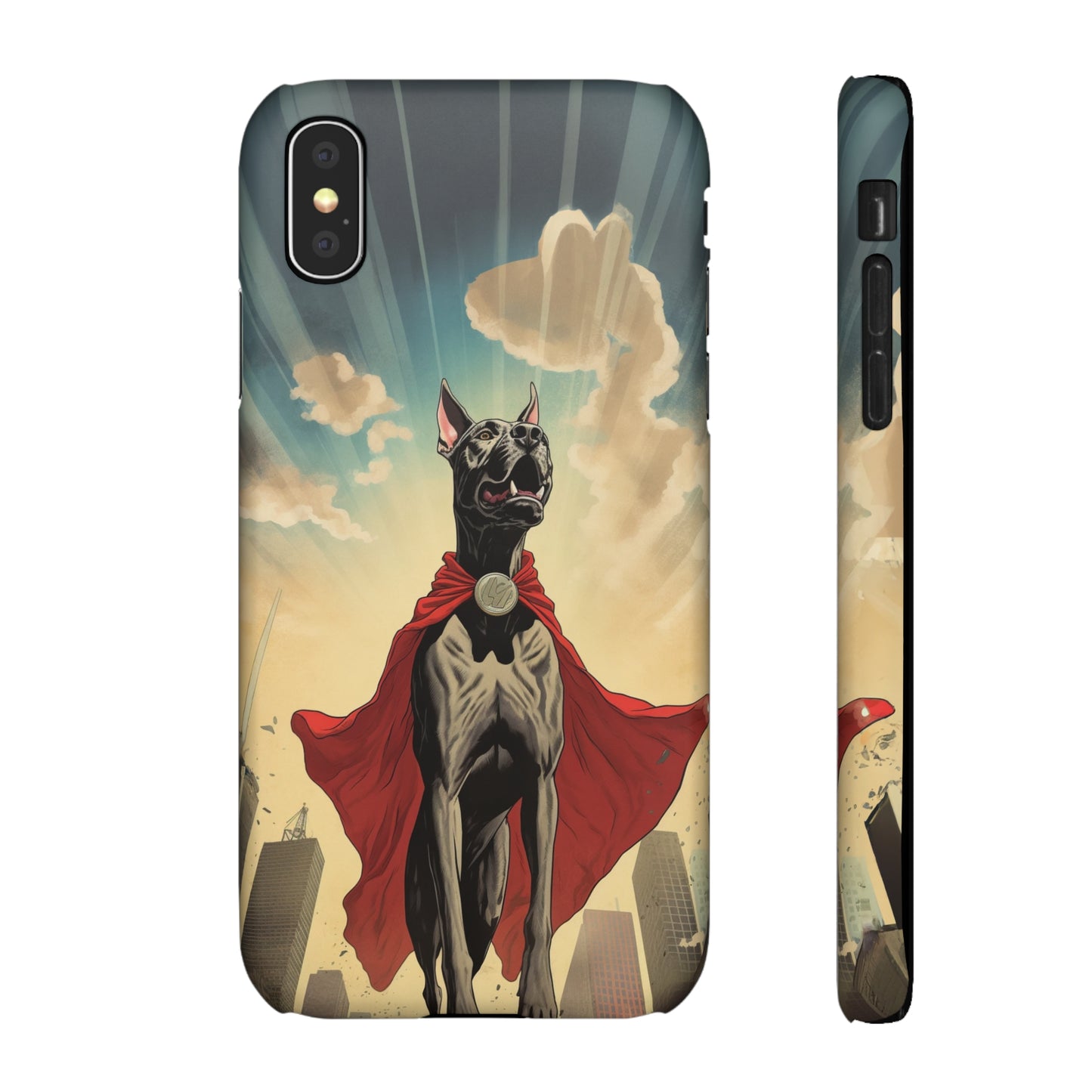 Mighty Guardian: Cartoon Superhero Great Dane