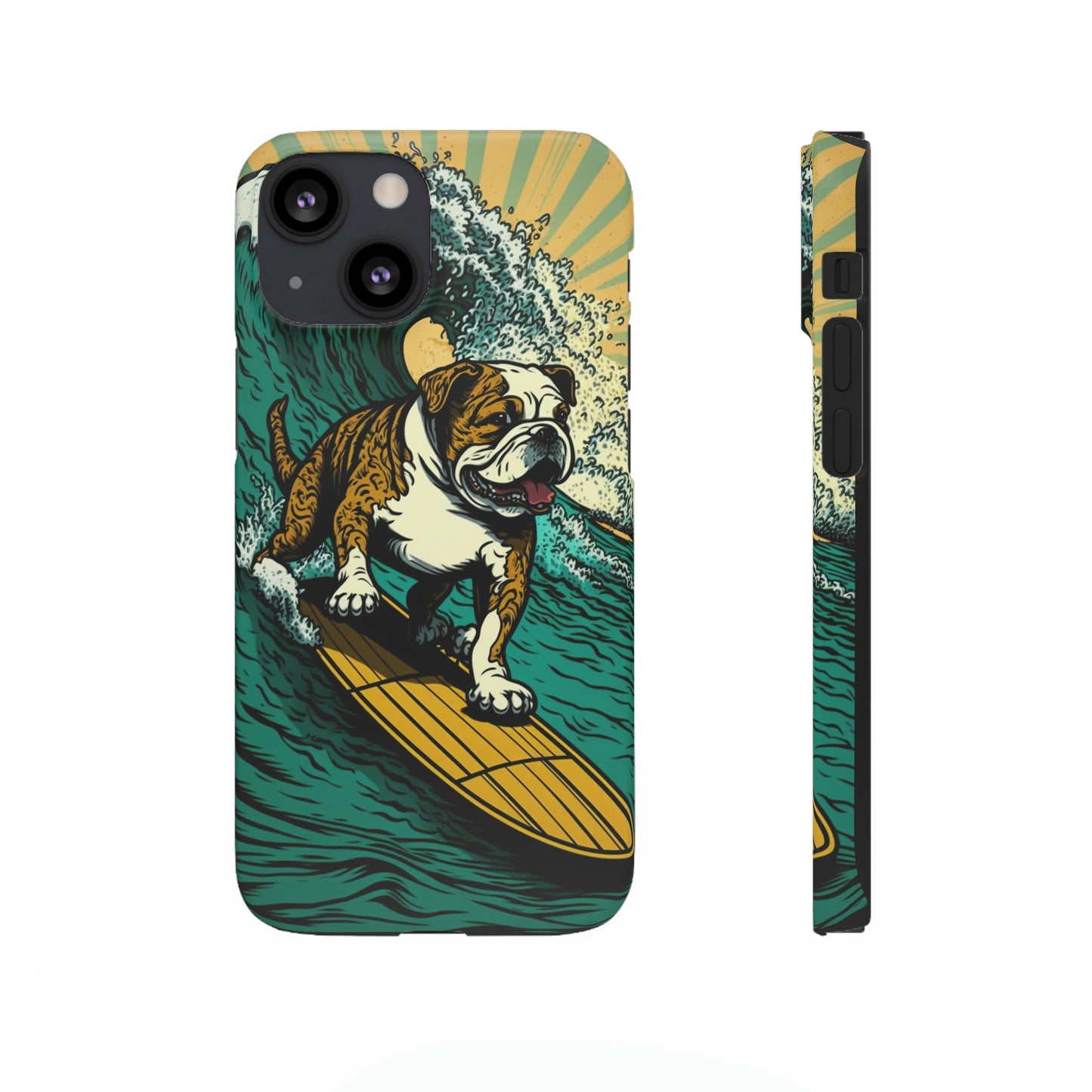 Surf's Up Bulldog: Ride the Wave with Your Best Pal