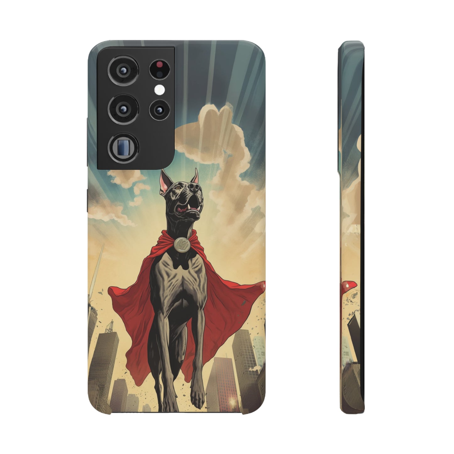 Mighty Guardian: Cartoon Superhero Great Dane