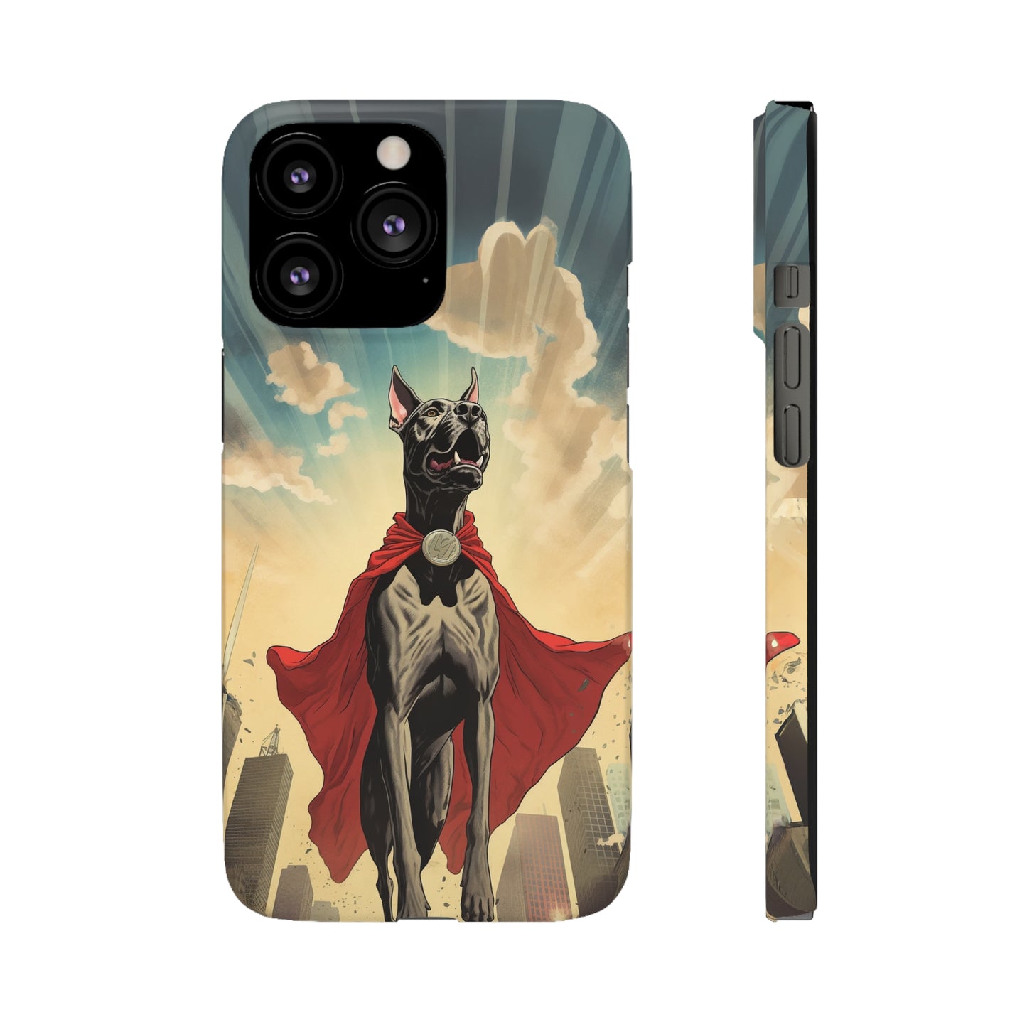 Mighty Guardian: Cartoon Superhero Great Dane