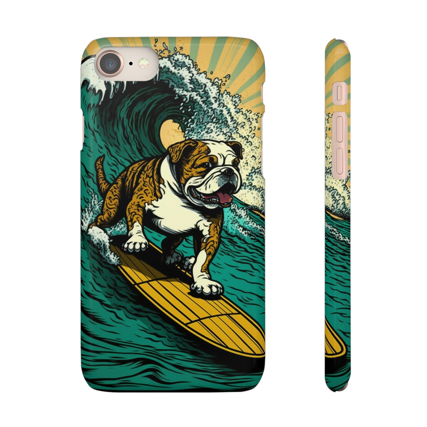 Surf's Up Bulldog: Ride the Wave with Your Best Pal