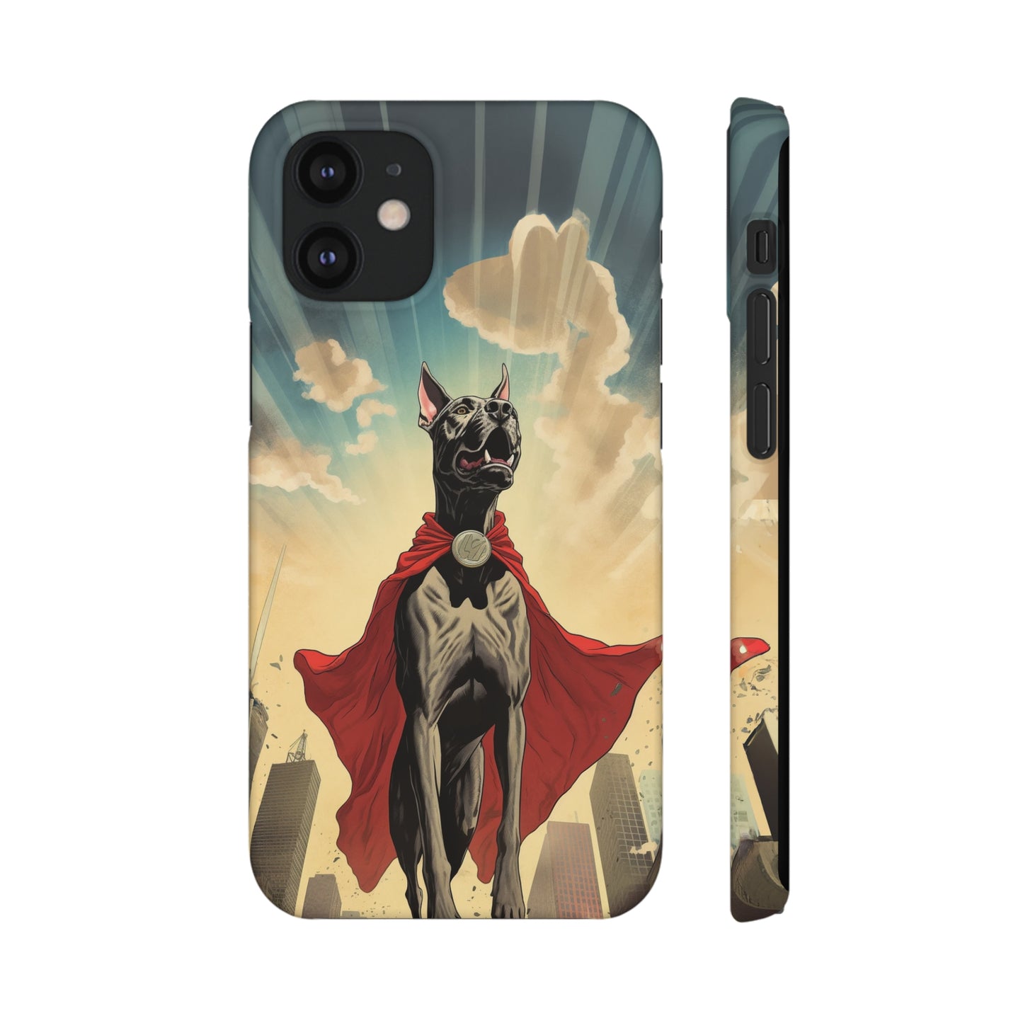 Mighty Guardian: Cartoon Superhero Great Dane