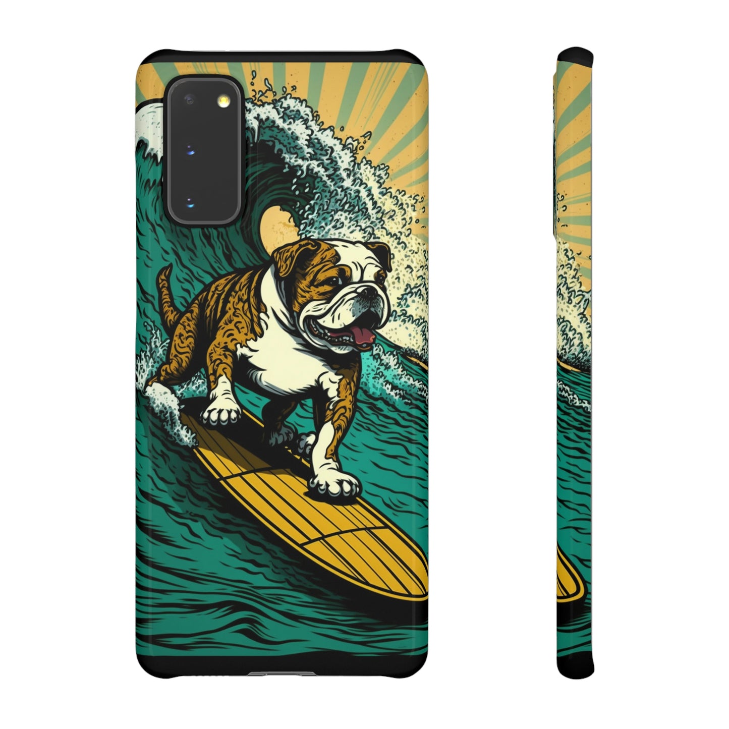 Surf's Up Bulldog: Ride the Wave with Your Best Pal