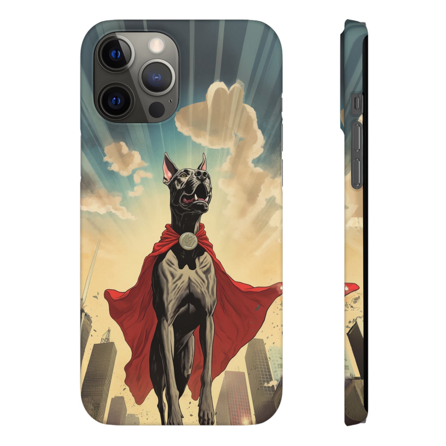 Mighty Guardian: Cartoon Superhero Great Dane