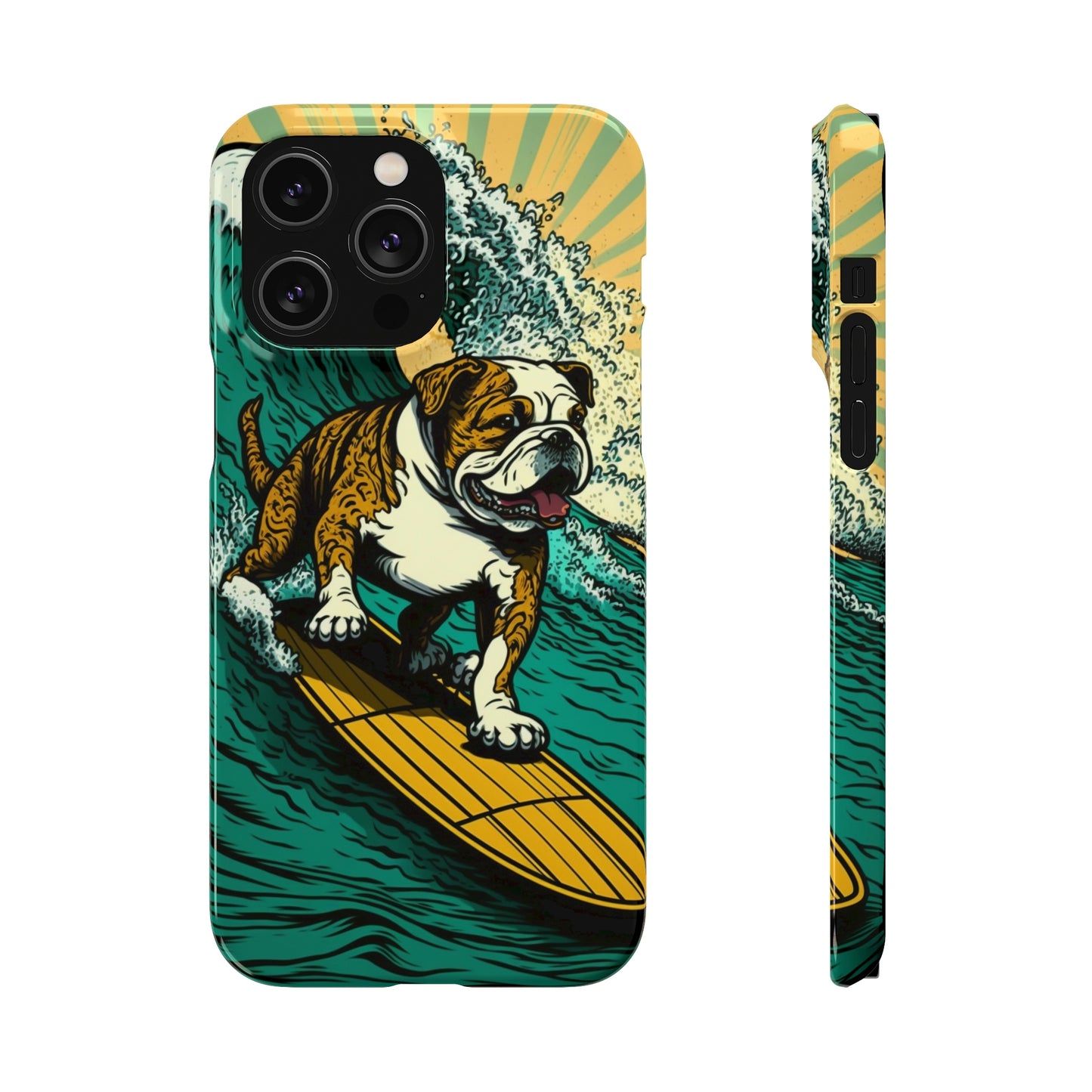 Surf's Up Bulldog: Ride the Wave with Your Best Pal