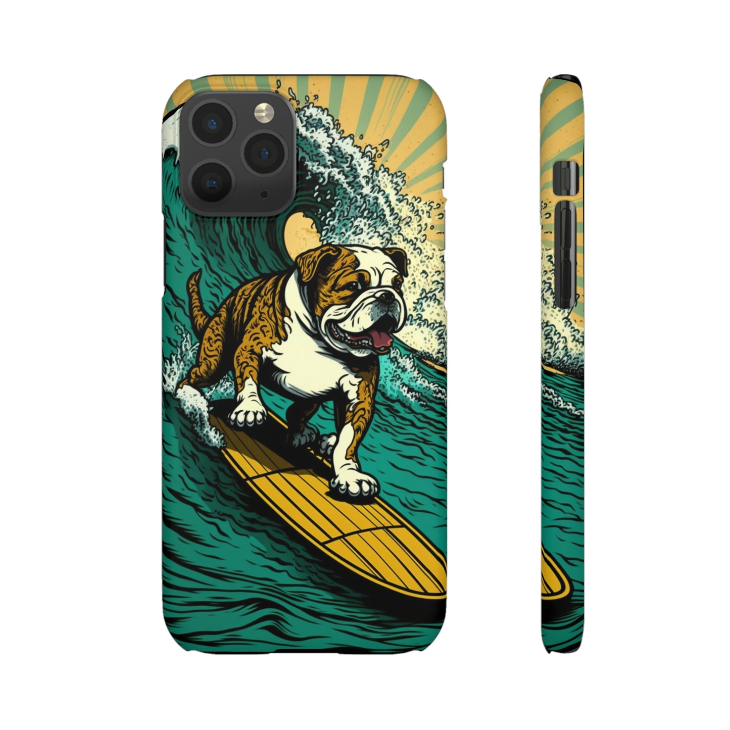 Surf's Up Bulldog: Ride the Wave with Your Best Pal