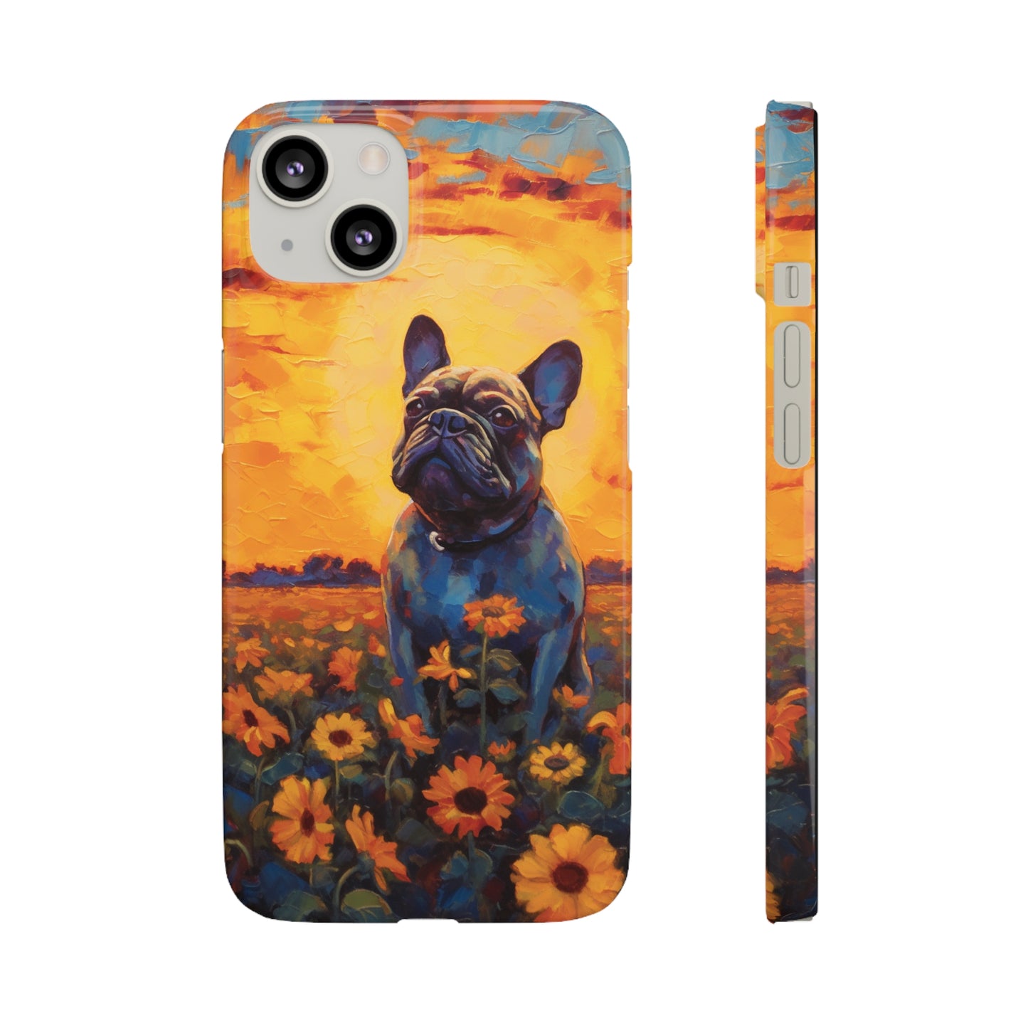 Frenchie Sunflower Sunset Serenade