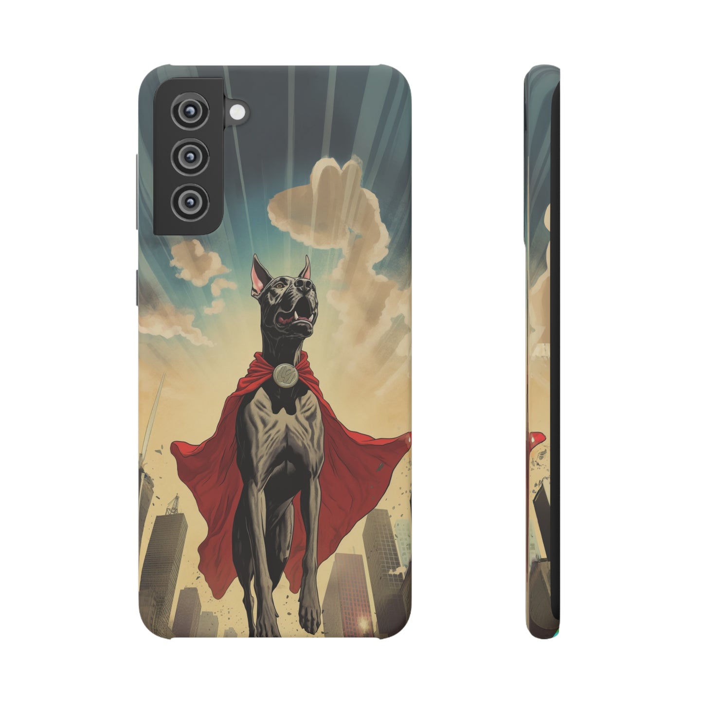 Mighty Guardian: Cartoon Superhero Great Dane