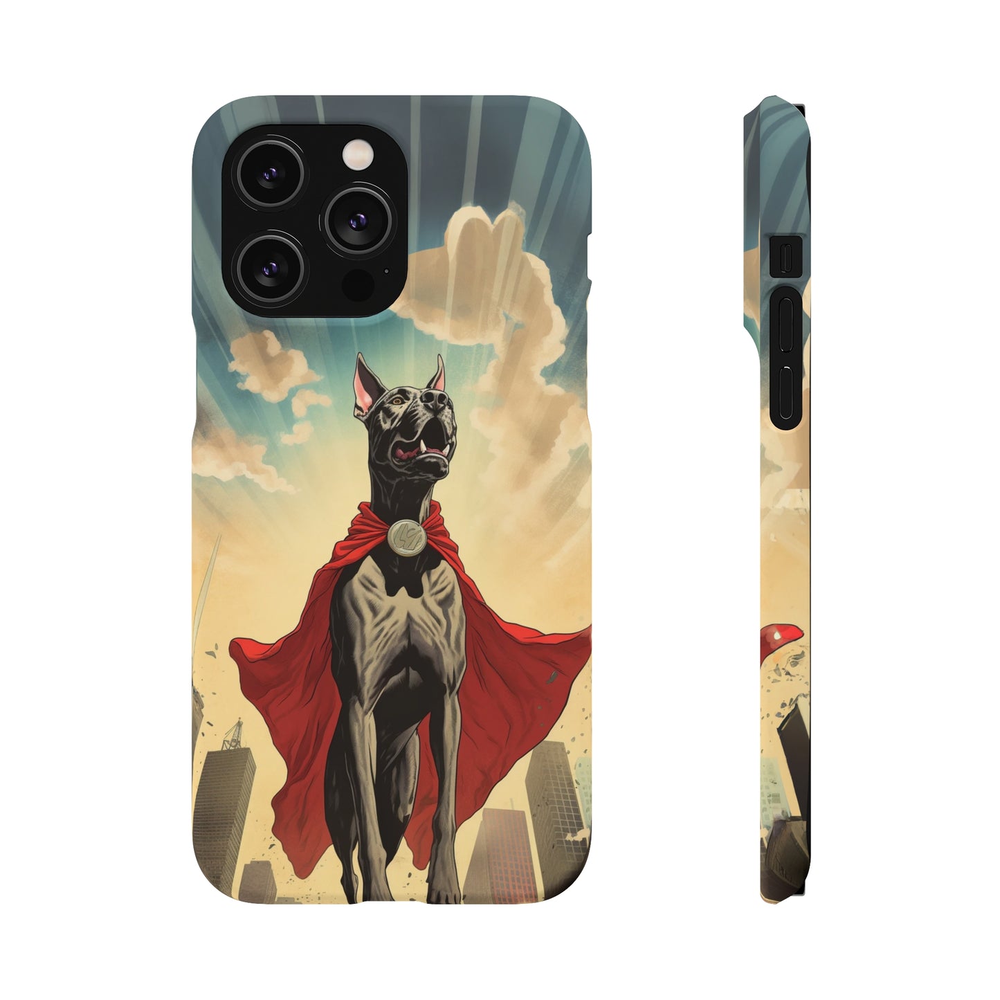 Mighty Guardian: Cartoon Superhero Great Dane