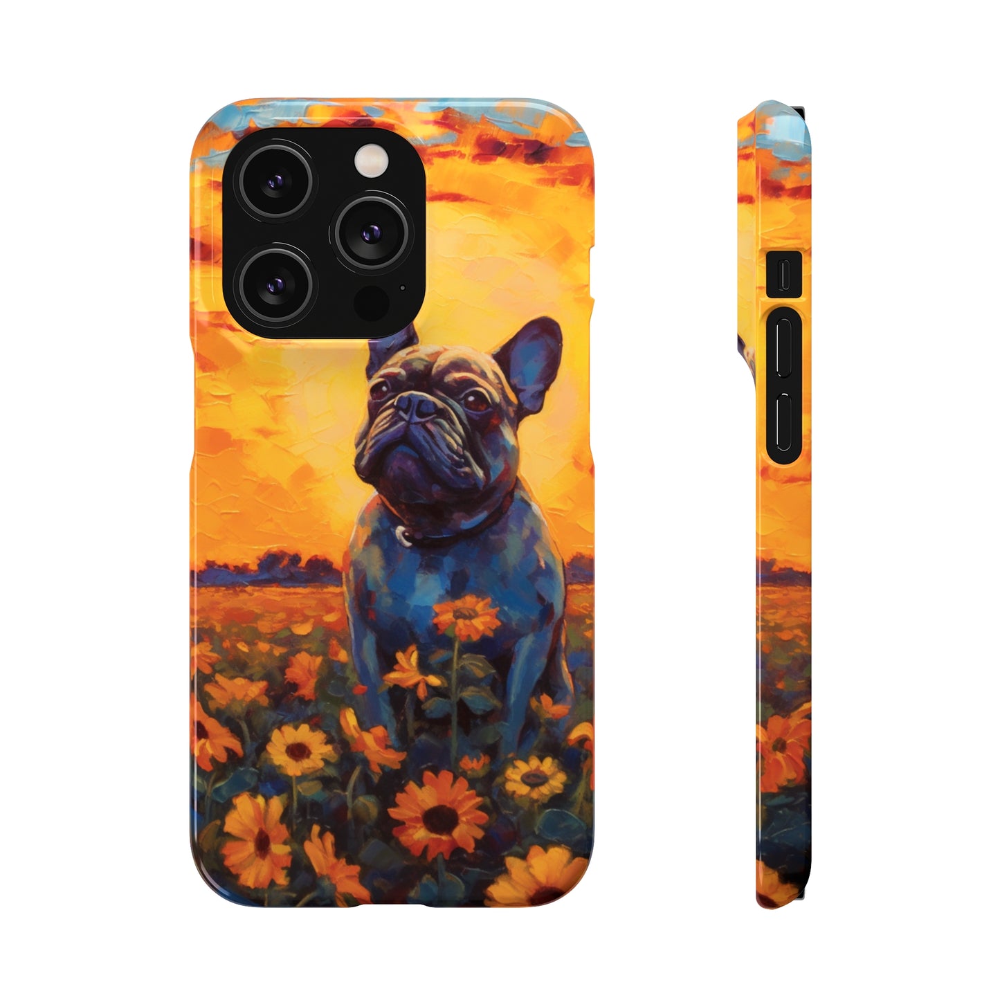 Frenchie Sunflower Sunset Serenade