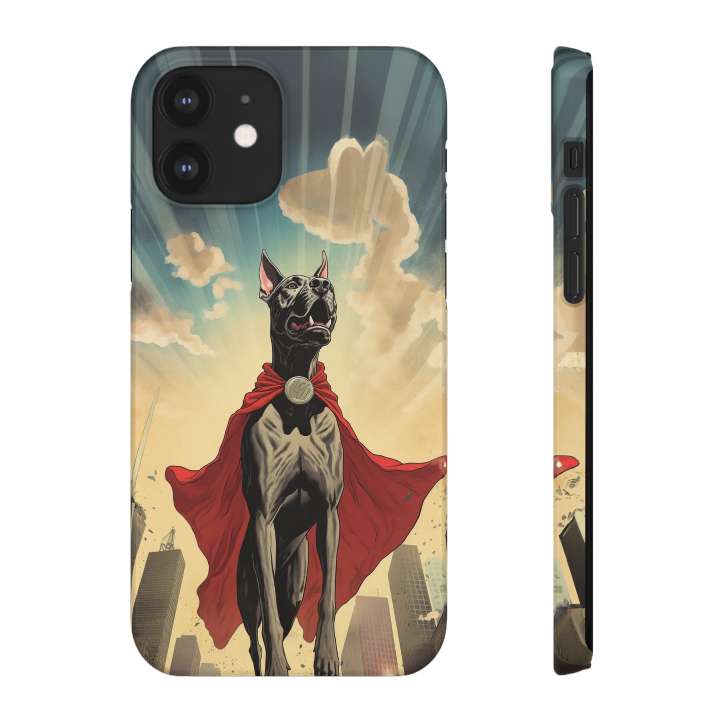 Mighty Guardian: Cartoon Superhero Great Dane