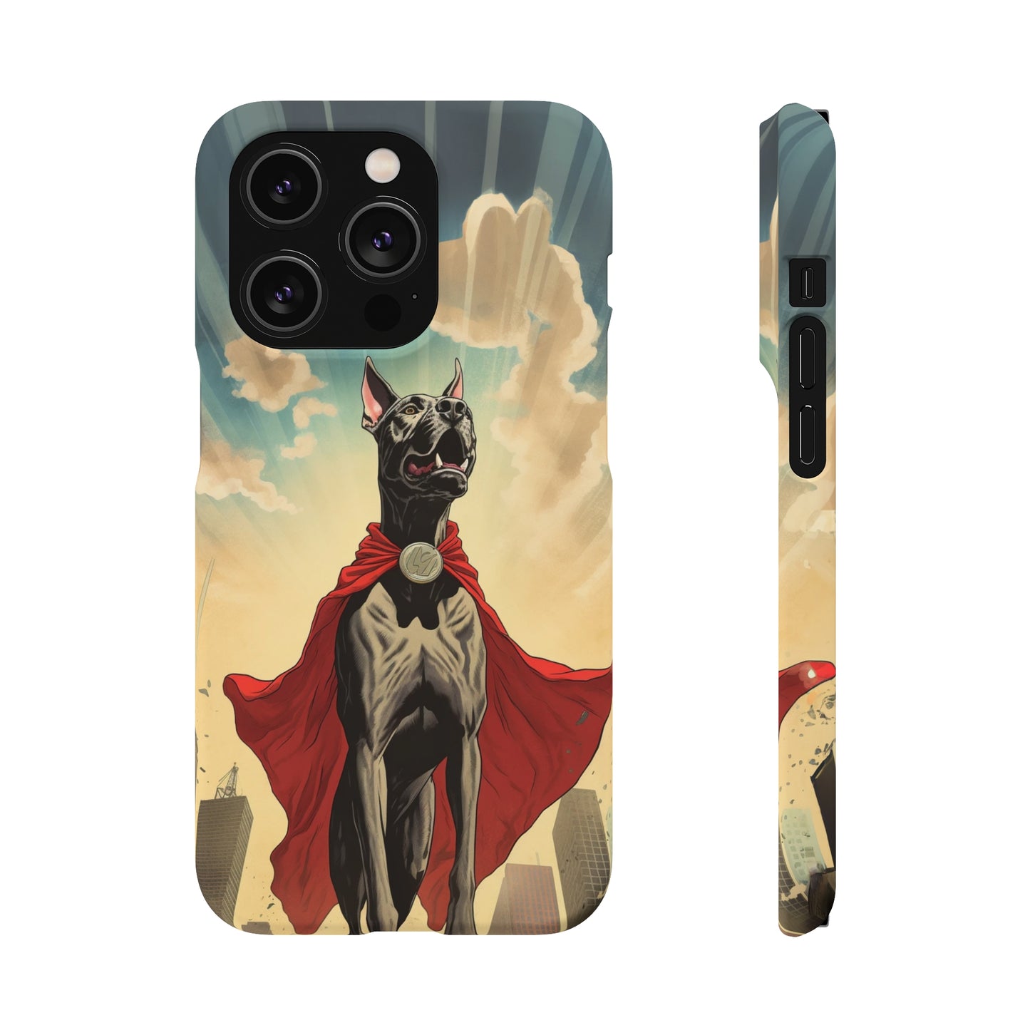 Mighty Guardian: Cartoon Superhero Great Dane