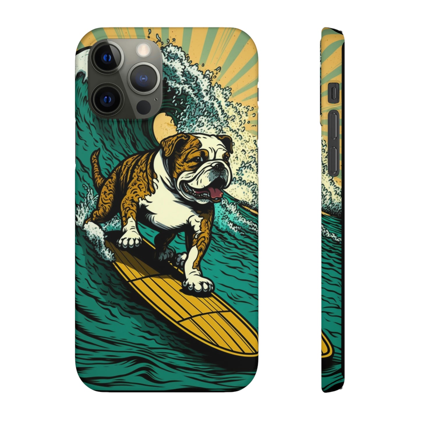 Surf's Up Bulldog: Ride the Wave with Your Best Pal