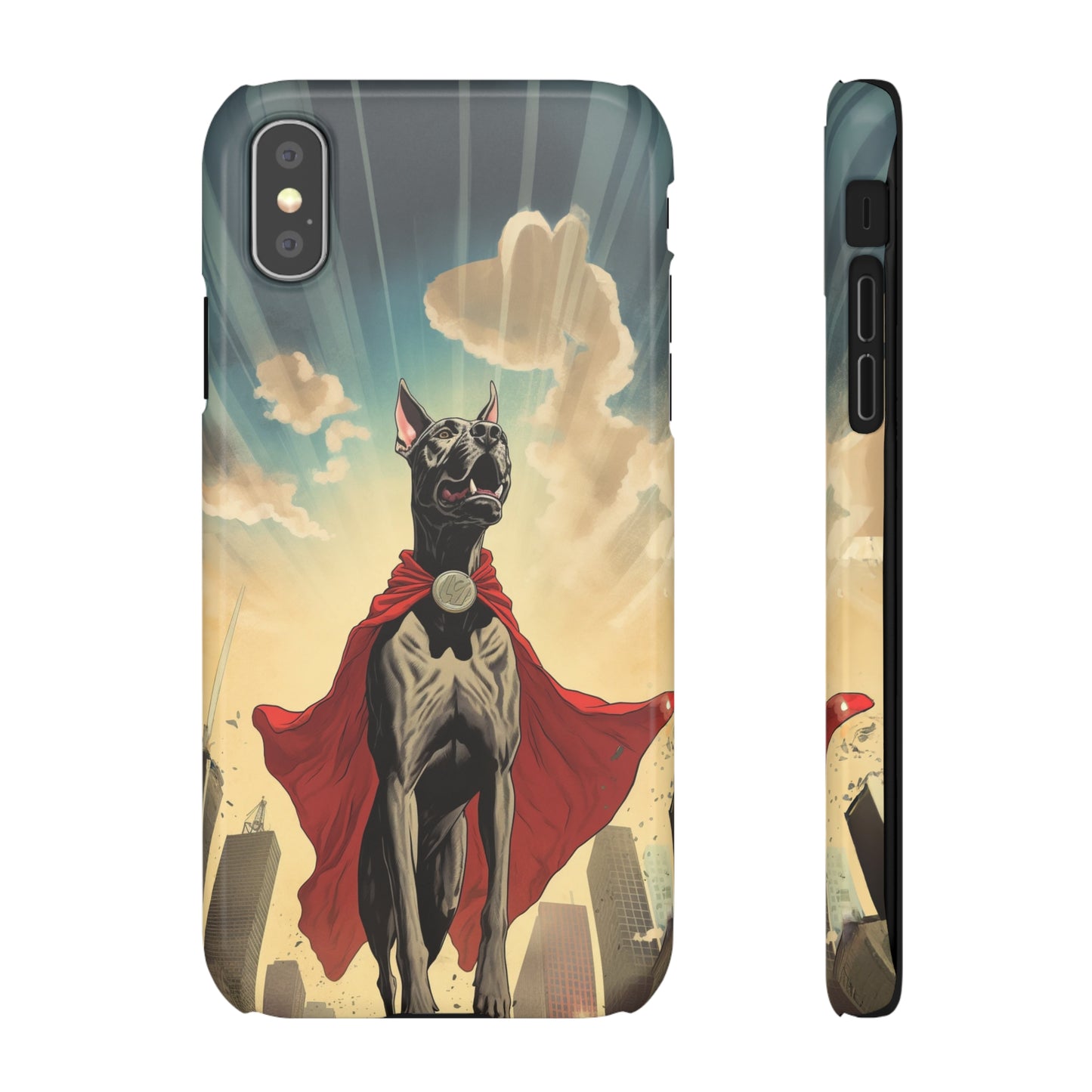 Mighty Guardian: Cartoon Superhero Great Dane