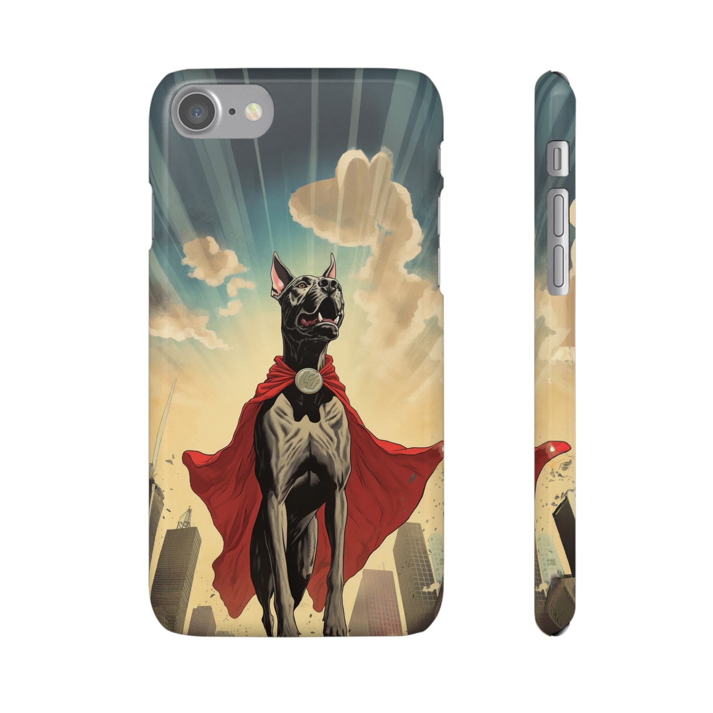 Mighty Guardian: Cartoon Superhero Great Dane