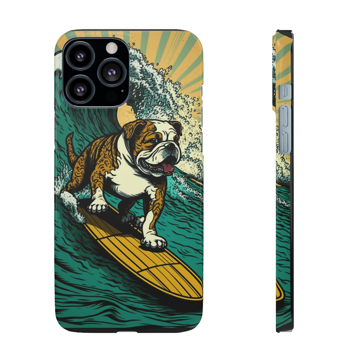 Surf's Up Bulldog: Ride the Wave with Your Best Pal