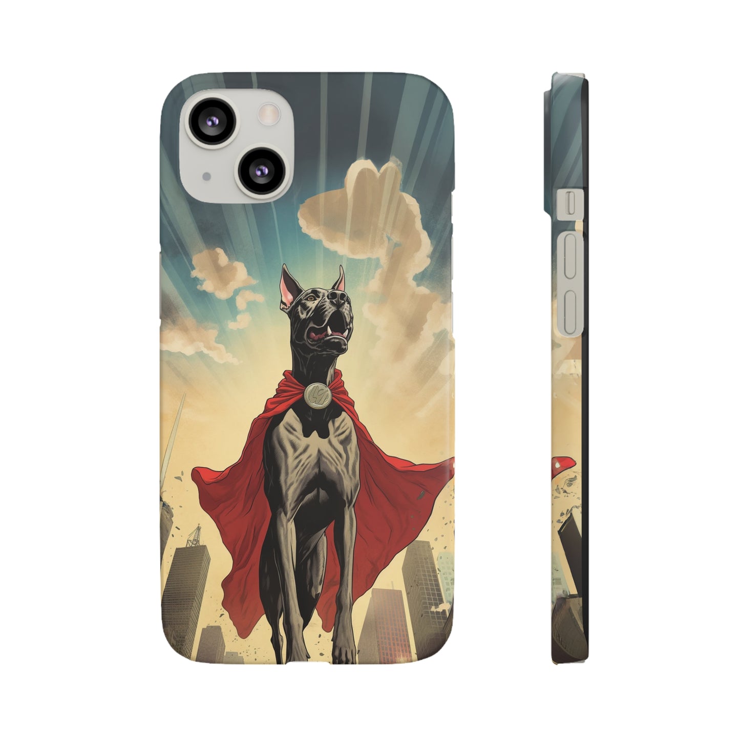 Mighty Guardian: Cartoon Superhero Great Dane