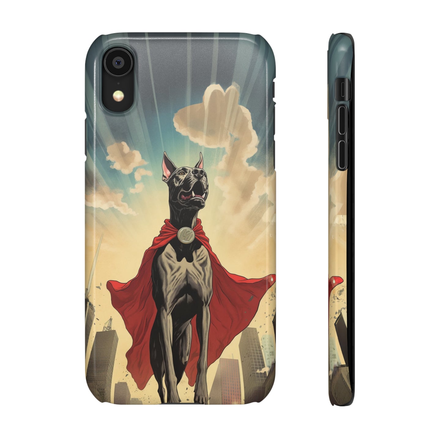 Mighty Guardian: Cartoon Superhero Great Dane