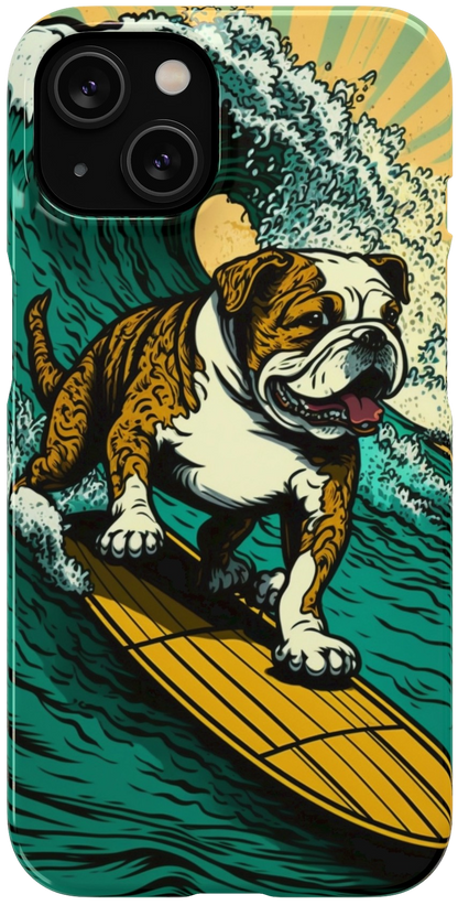 Surf's Up Bulldog: Ride the Wave with Your Best Pal