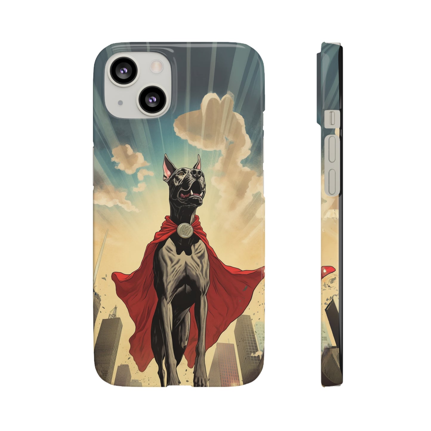 Mighty Guardian: Cartoon Superhero Great Dane