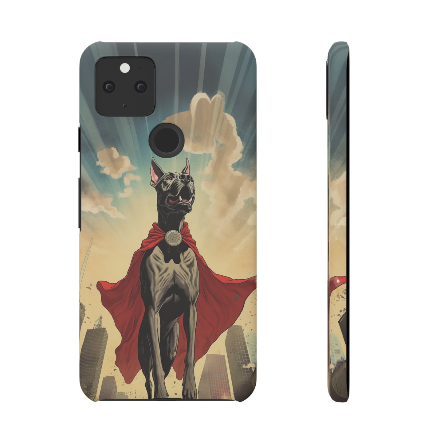 Mighty Guardian: Cartoon Superhero Great Dane