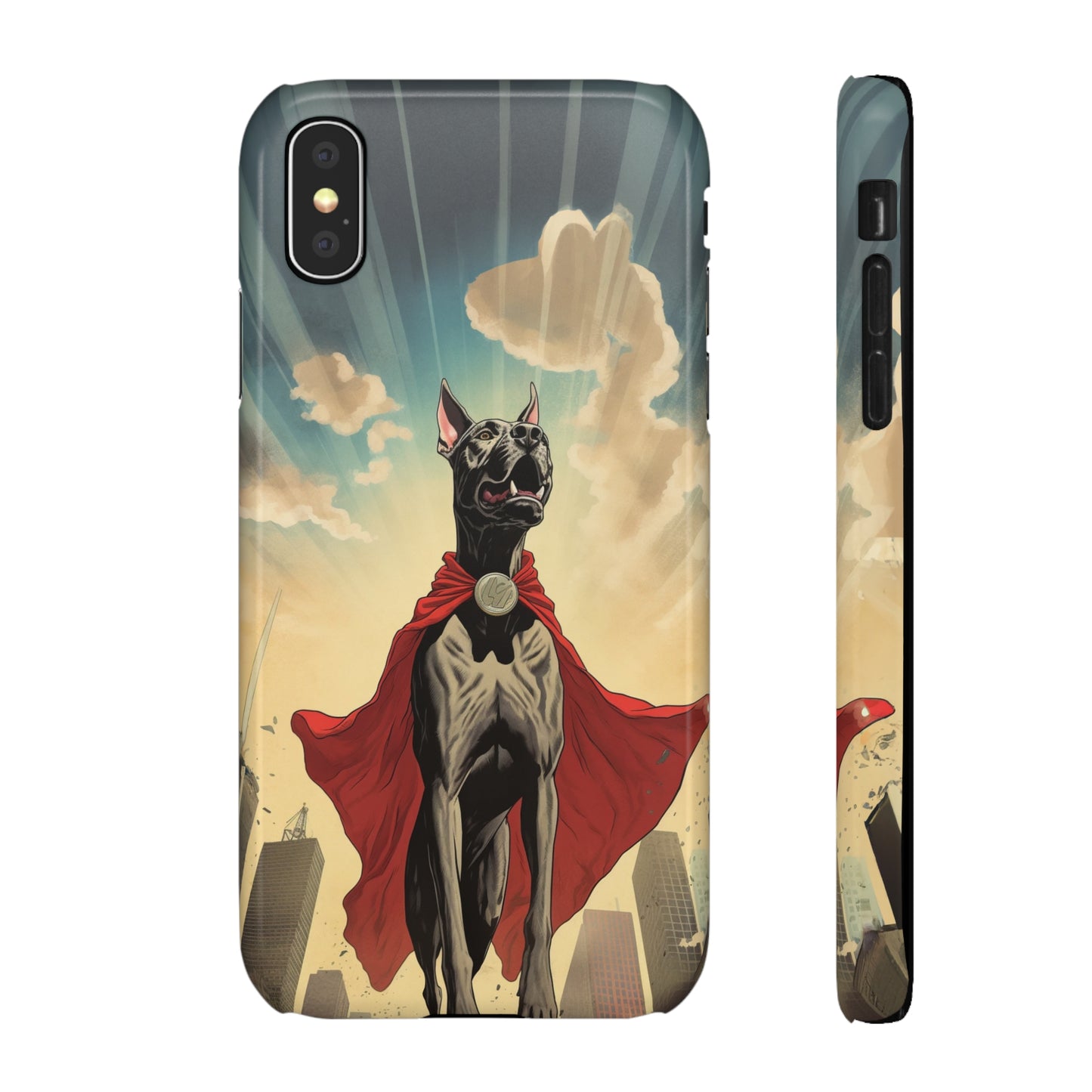 Mighty Guardian: Cartoon Superhero Great Dane