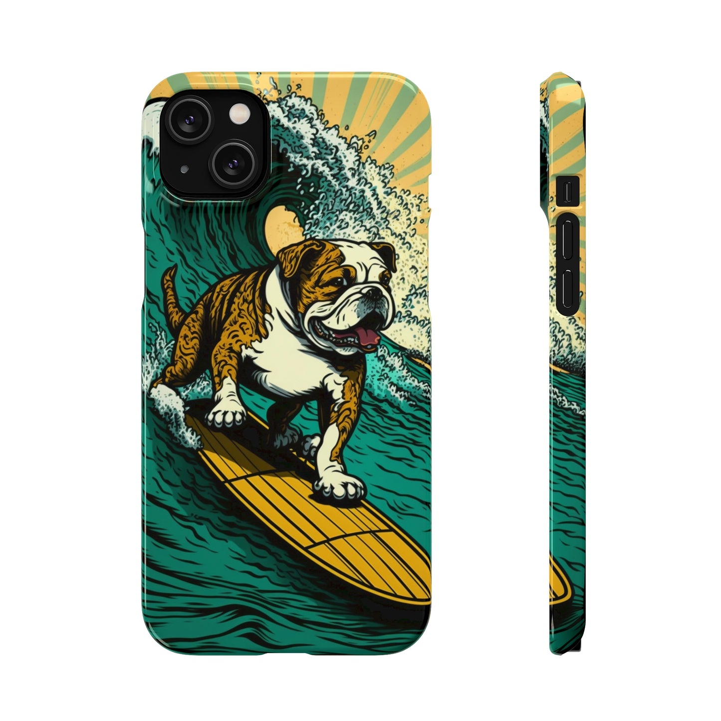 Surf's Up Bulldog: Ride the Wave with Your Best Pal